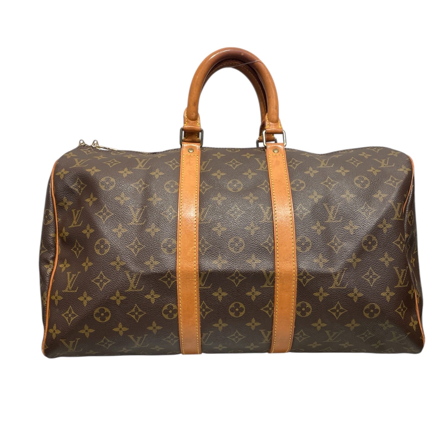 LOUIS VUITTON/Luggage/Leather/BRW/Keepall Travel Duffle Bag