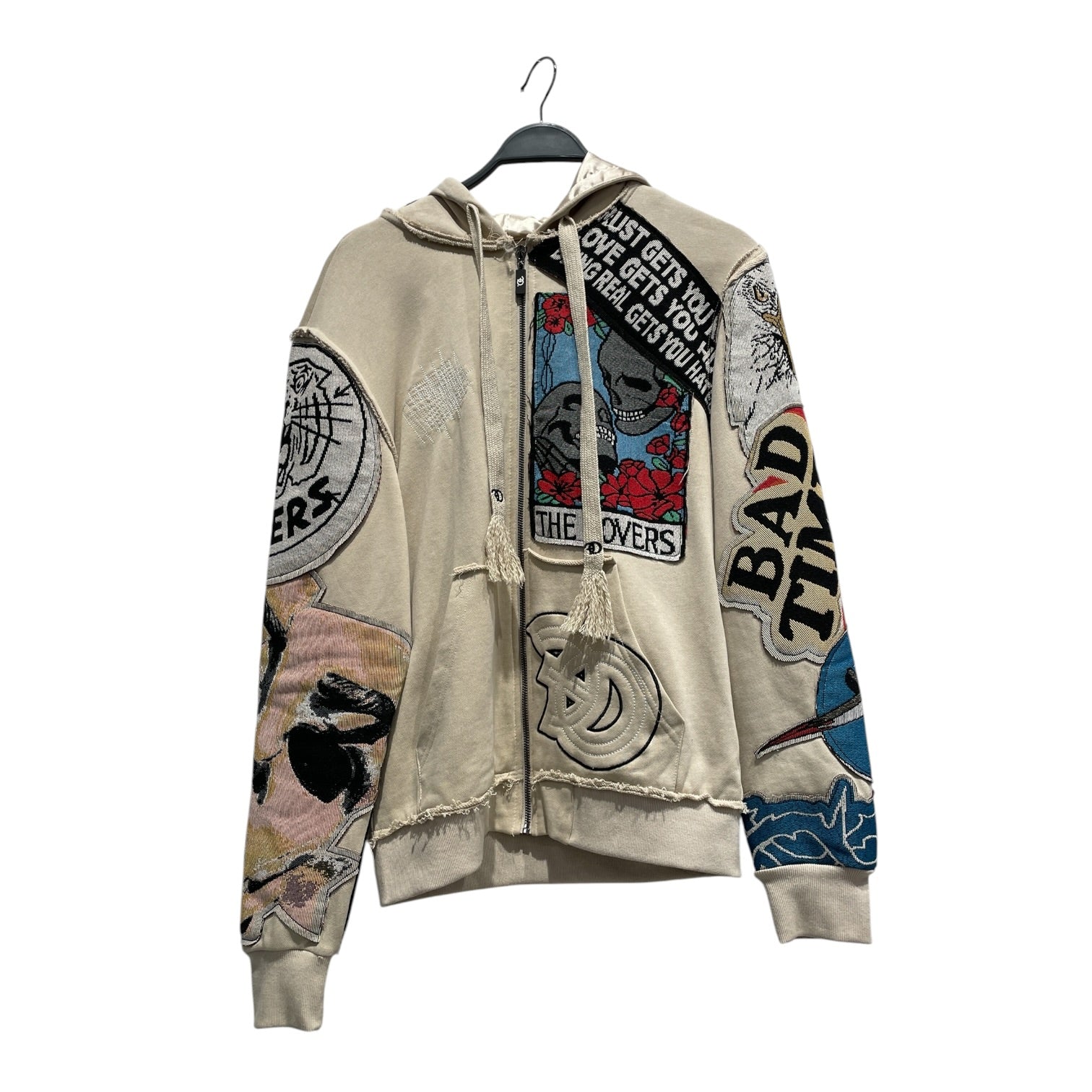 FROST ORIGINALS /Zip Up Hoodie/S/Cotton/BEG/ Brave Heart Tapestry Hoodie view 1