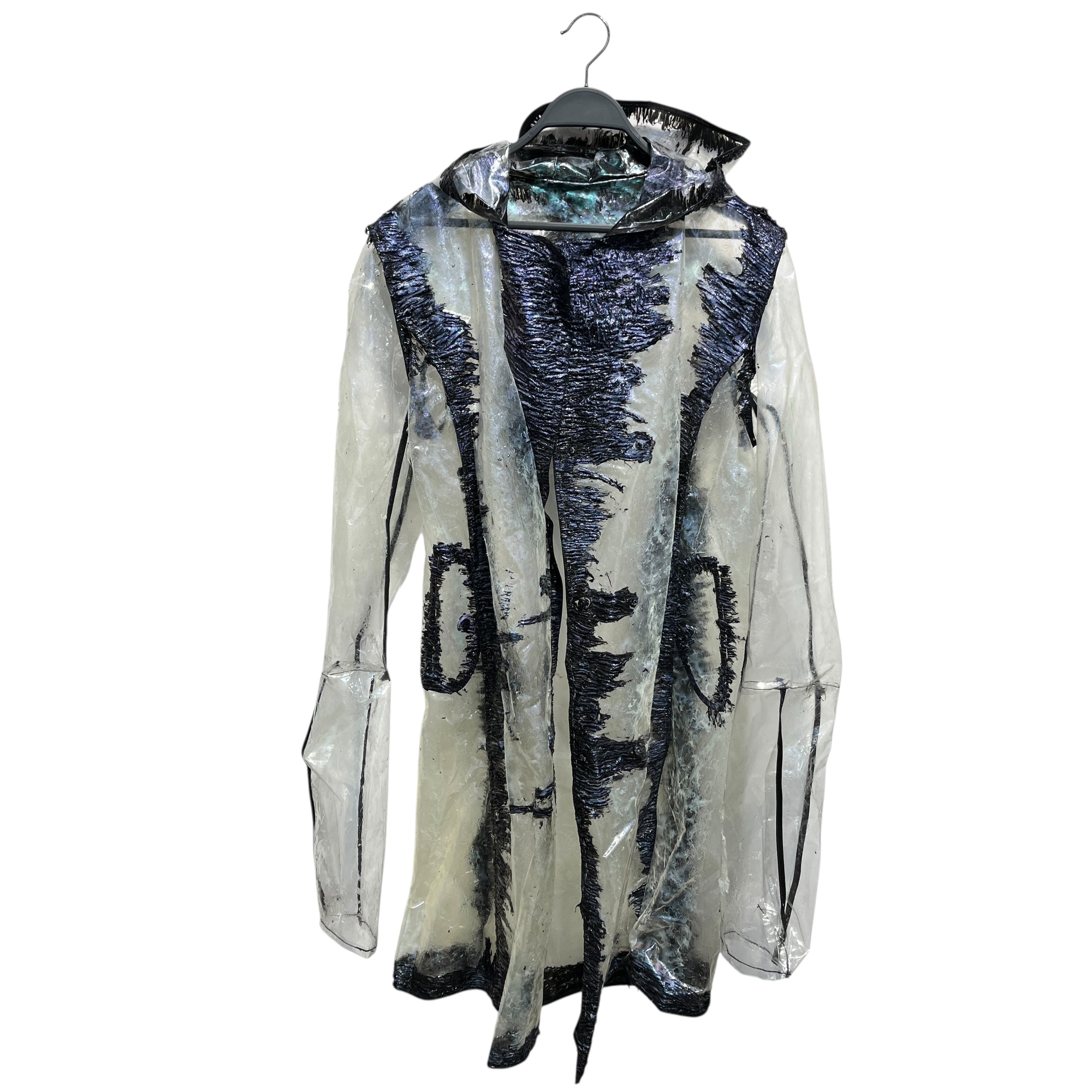 HUBANE/Windbreaker/CLR/CLEAR HOOD W BLUE view 1