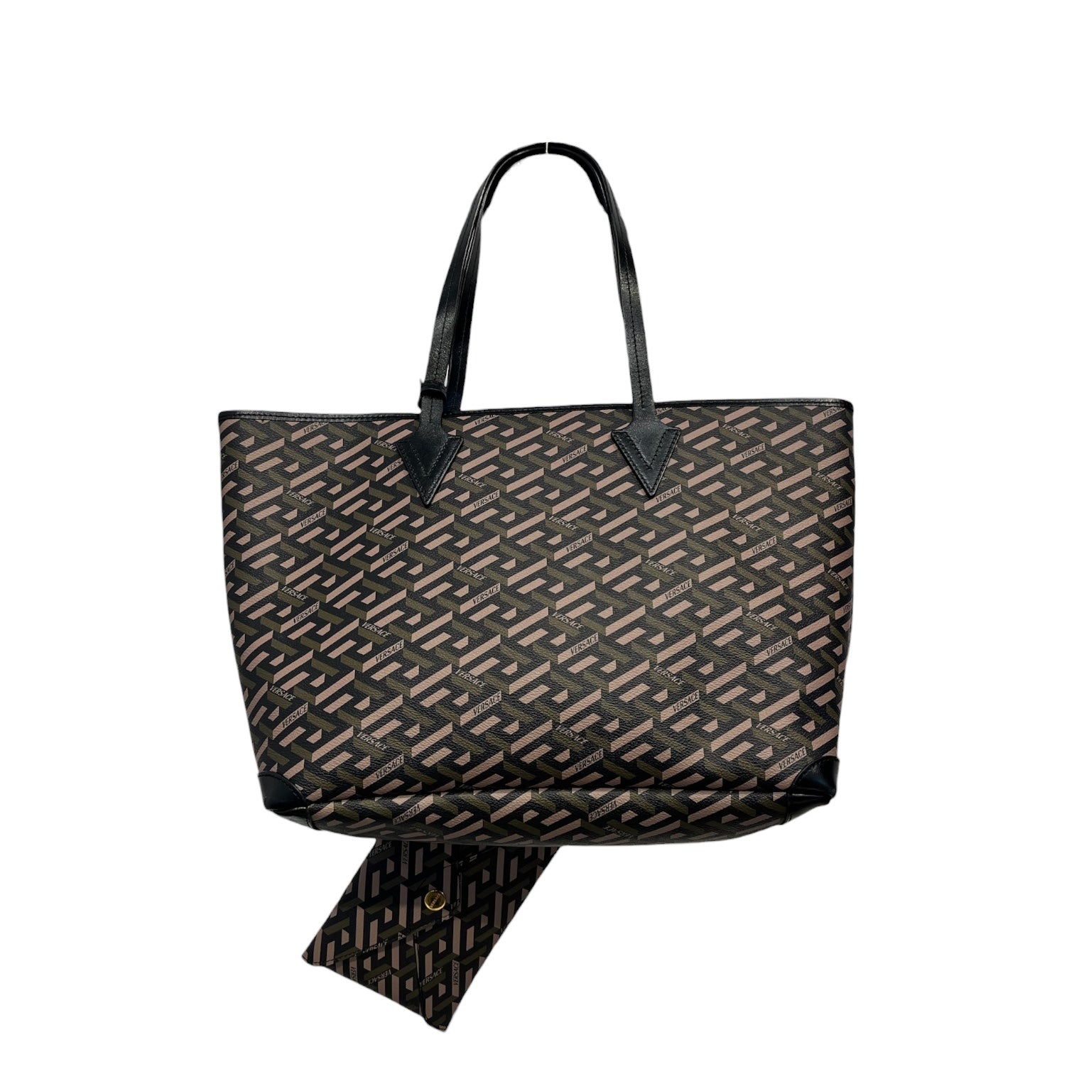VERSACE/Tote Bag/Leather/BLK/LE GRECA SMILEY BAG view 2