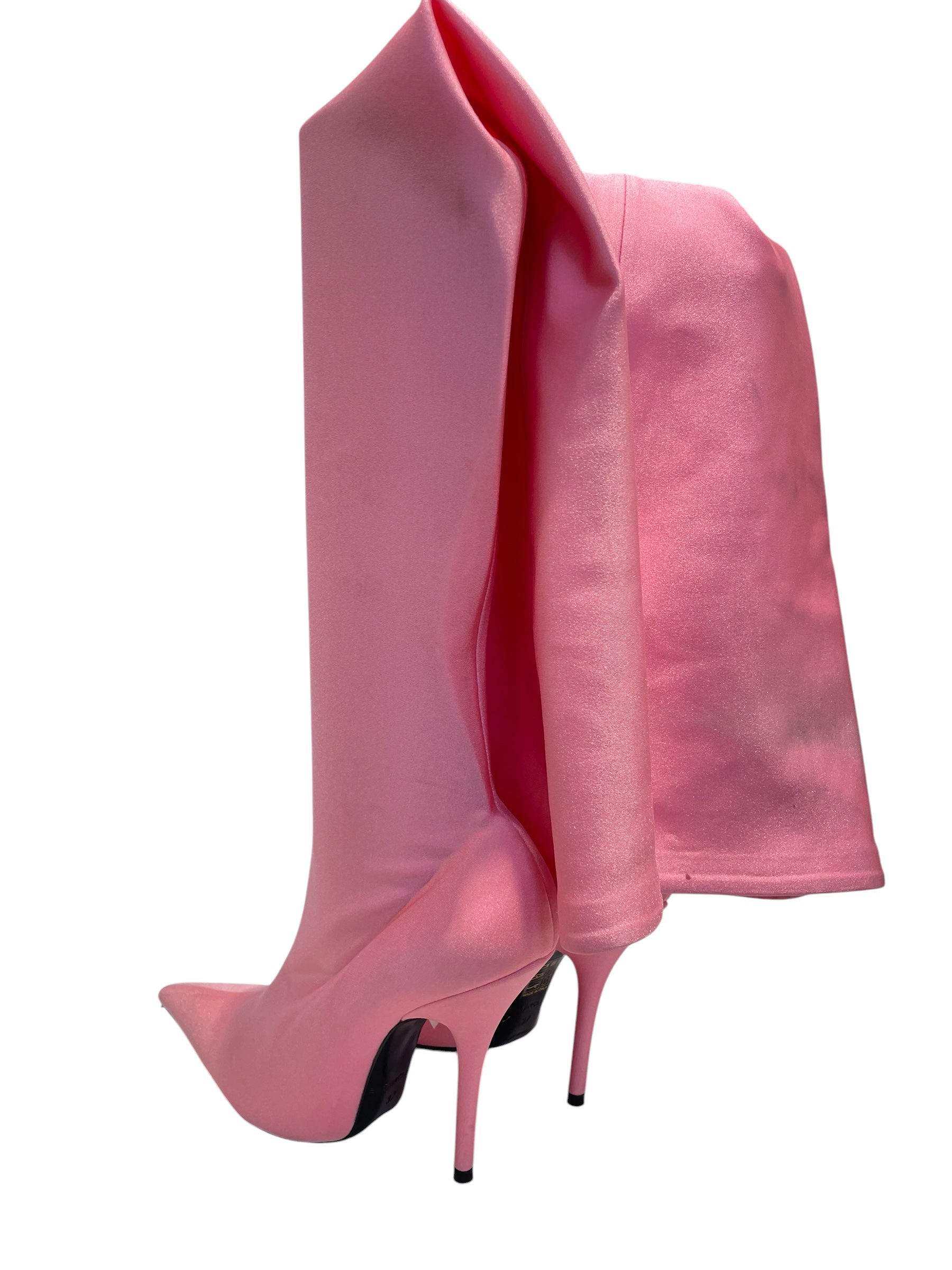 BALENCIAGA/Long Boots/EU 37/Nylon/PNK/PINK LONG SOCK BOOTS view 2