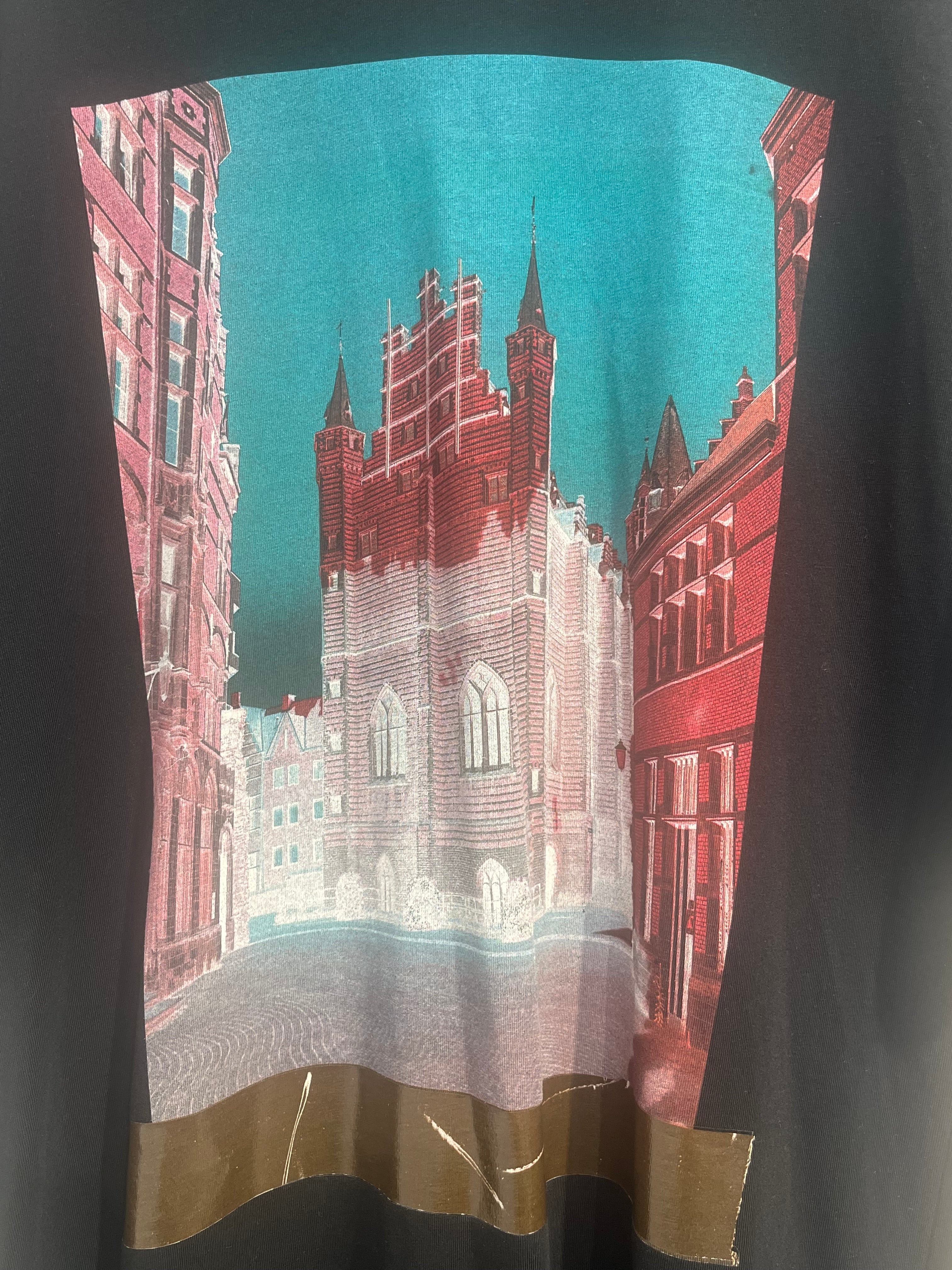 DRIES VAN NOTEN/T-Shirt/L/Cotton/BLK/Graphic/BUILDING view 4