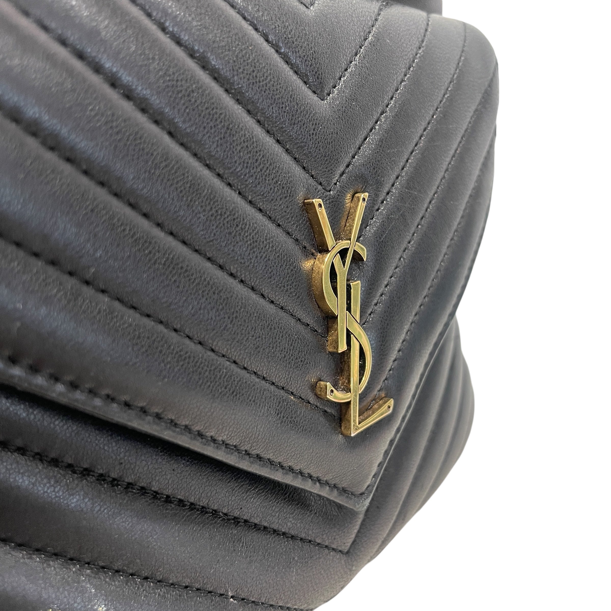 SAINT LAURENT/Backpack/Leather/BLK/CHEVRON view 6