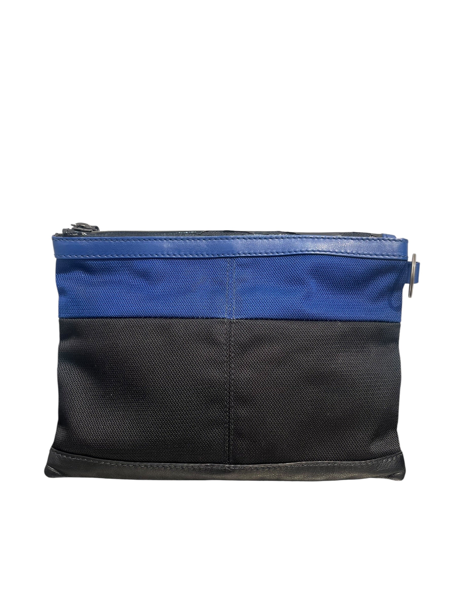 BALENCIAGA/Clutch Bag/BLU/CLASSIC CLIP BLKBLU CNVSLTHR view 2