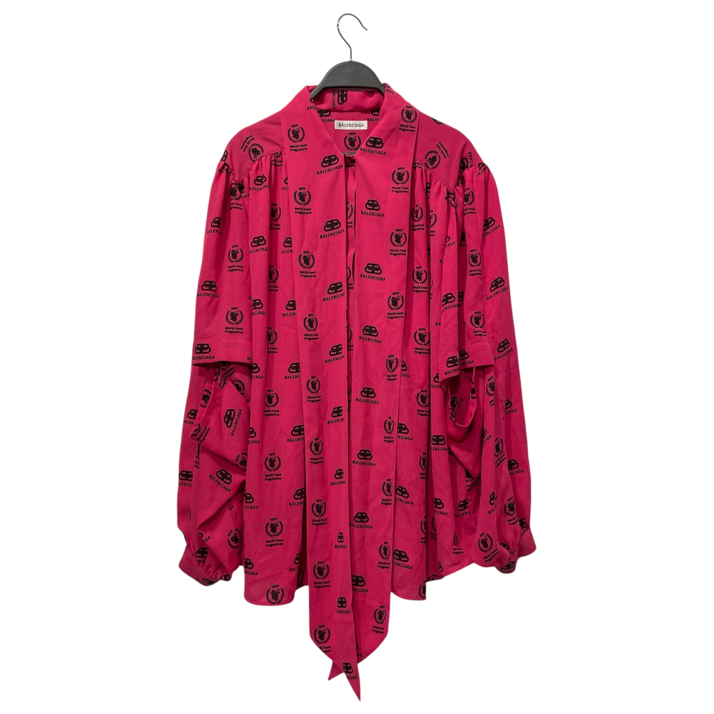 BALENCIAGA/Tops/38/All Over Print/Polyester/PNK/WLP TIE AROUD SHIRT view 1