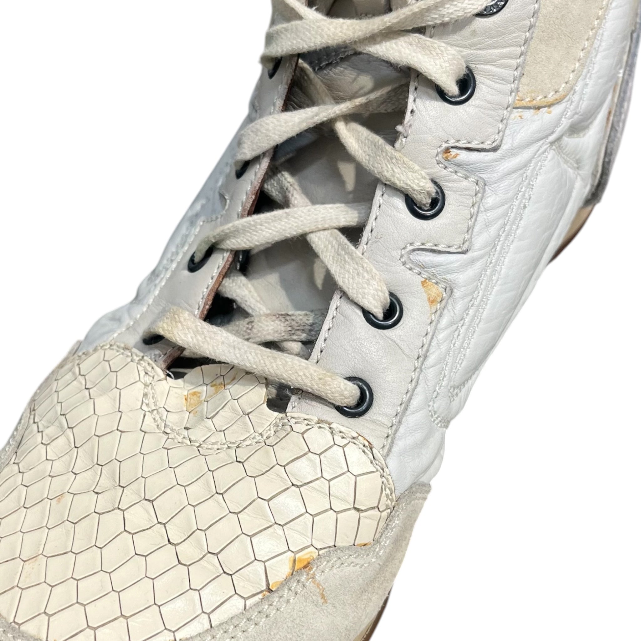 LANVIN/Hi-Sneakers/US 12/Lambskin/CRM/BOXING SHOE-EMBOSSED TOE view 7