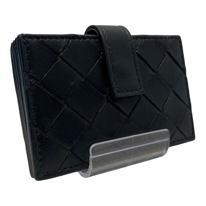 BOTTEGA VENETA/Trifold Wallet/Leather/BLK/card holder