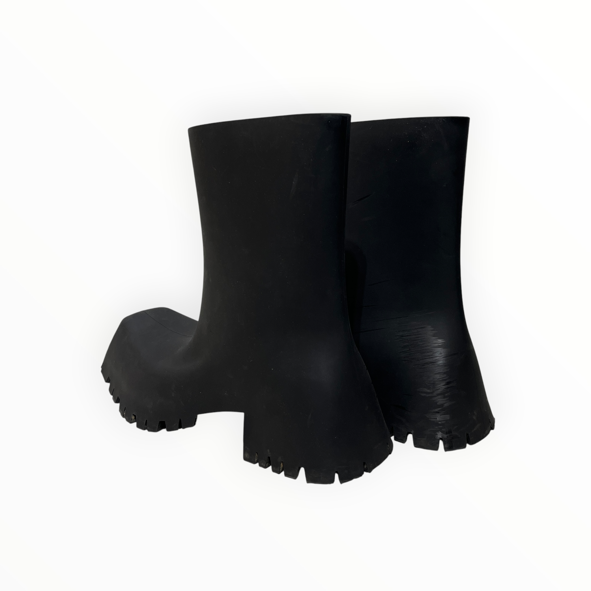 BALENCIAGA/Pull-On Boots/US 10/BLK/Rubber Trooper Boots view 2