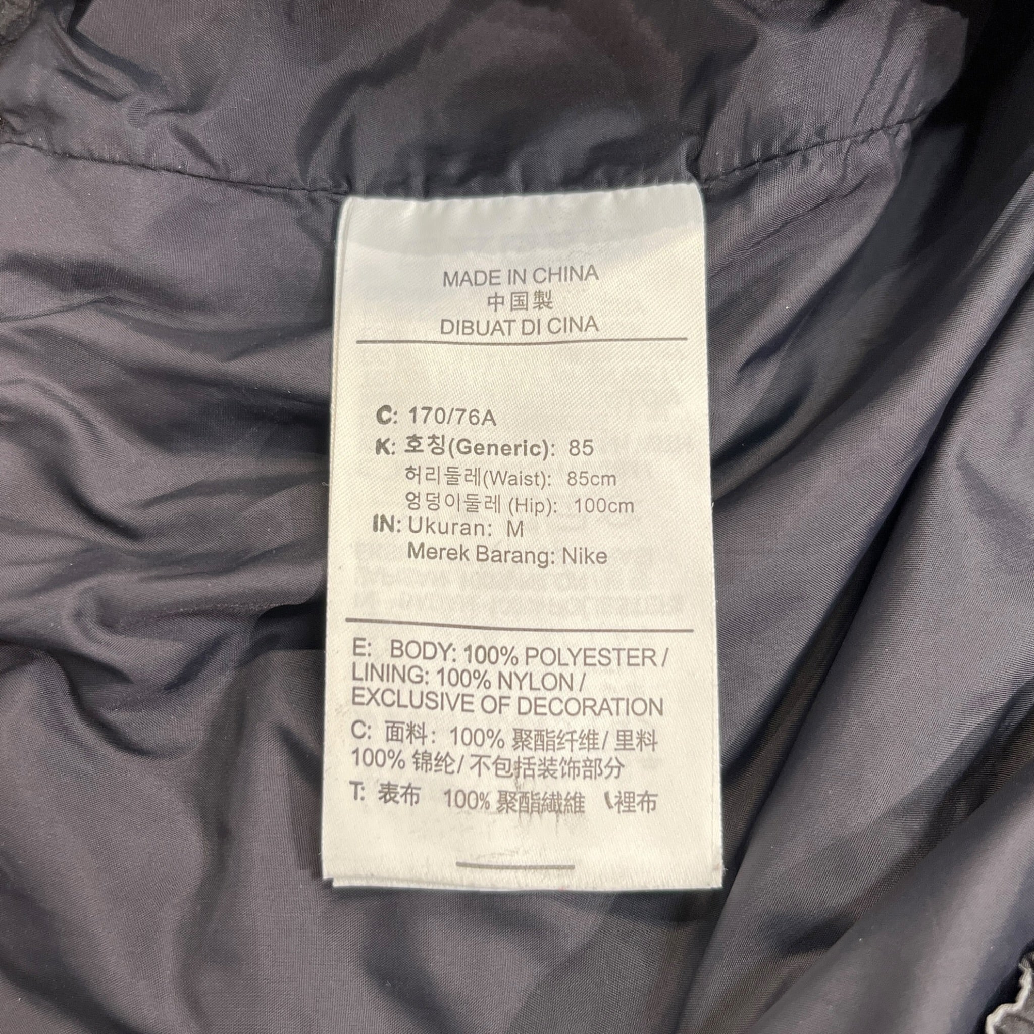 NIKE/Straight Pants/M/Polyester/BLK/All Over Print/BV5791-003 view 4