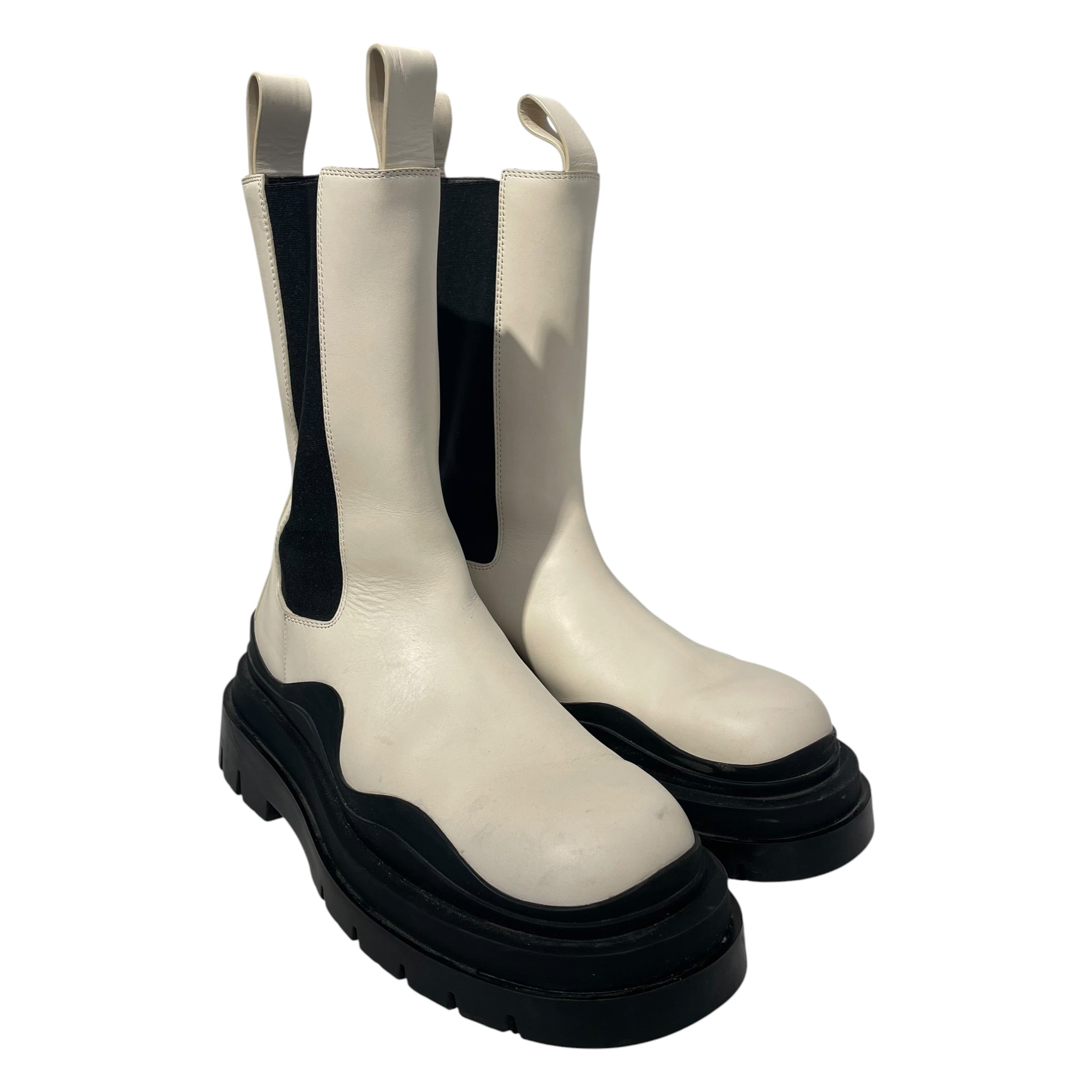 BOTTEGA VENETA/Long Boots/EU 40/Leather/CRM/LONG CHELSEA BOOT view 1