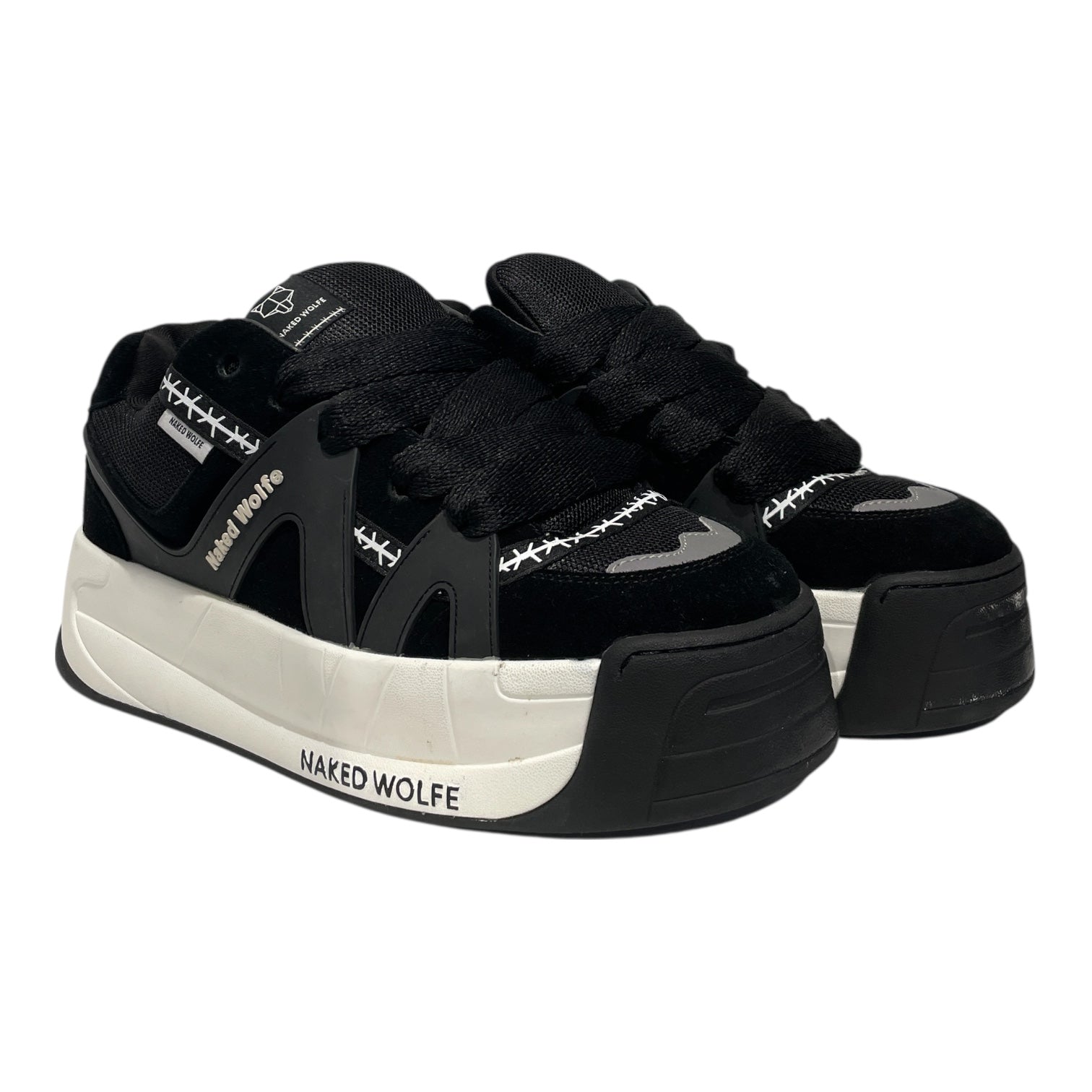 NAKED WOLFE/Shoes/EU 44.5/Border/BLK/Slide Sneaker view 1