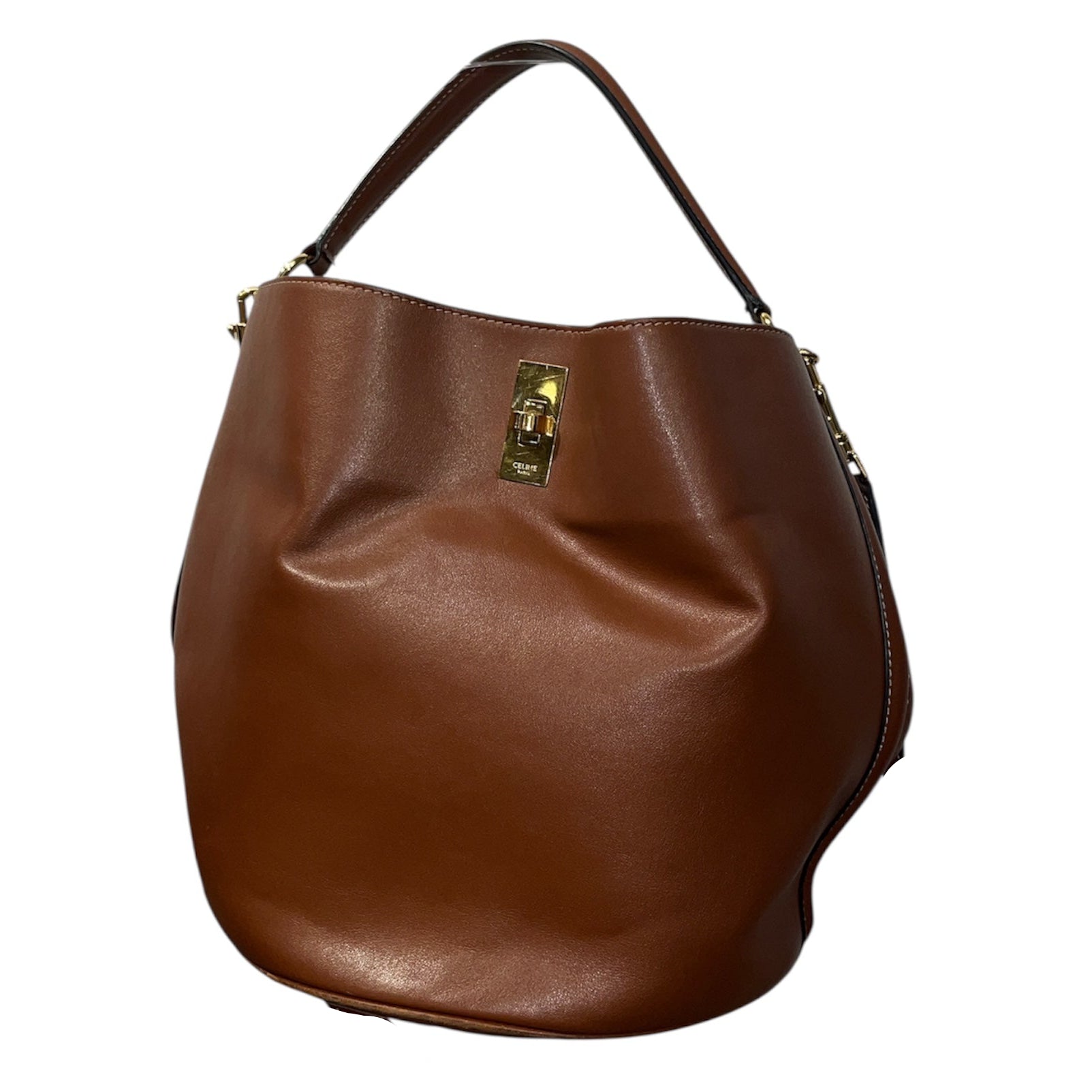 CELINE/Hand Bag/OS/Leather/CML/GOLD HARDWARE view 1