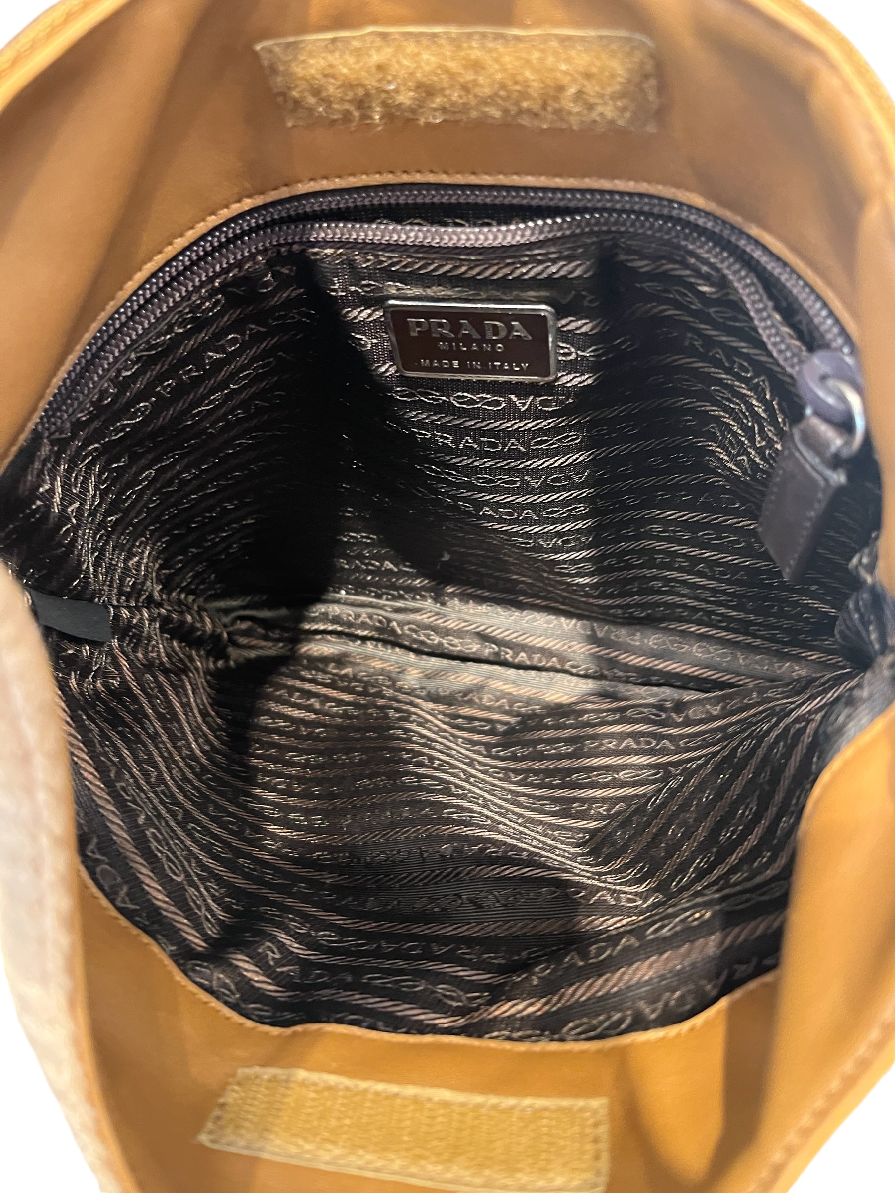 PRADA/Tote Bag/Cotton/BEG/SHORTHIDESQUARE view 5