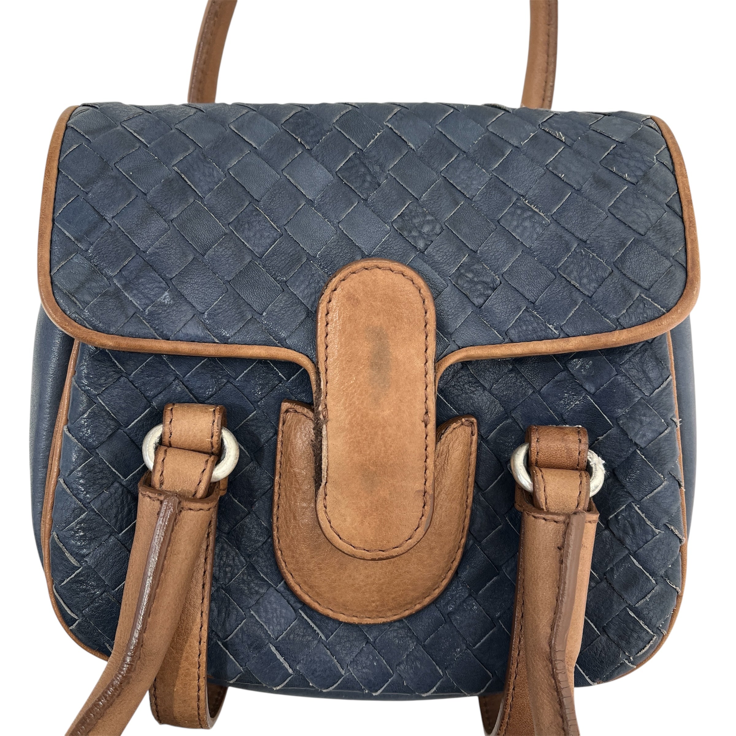 BOTTEGA VENETA/Hand Bag/Leather/IDG/BRWN BLU VINTAGE MINI BAG view 7