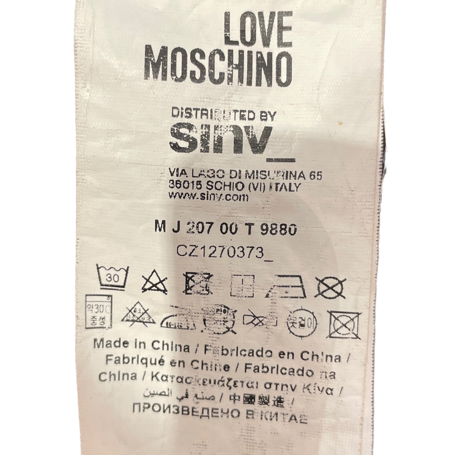 LOVE MOSCHINO/Puffer Jkt/L/Polyester/RED/All Over Print/hooded puffer logo all over view 4