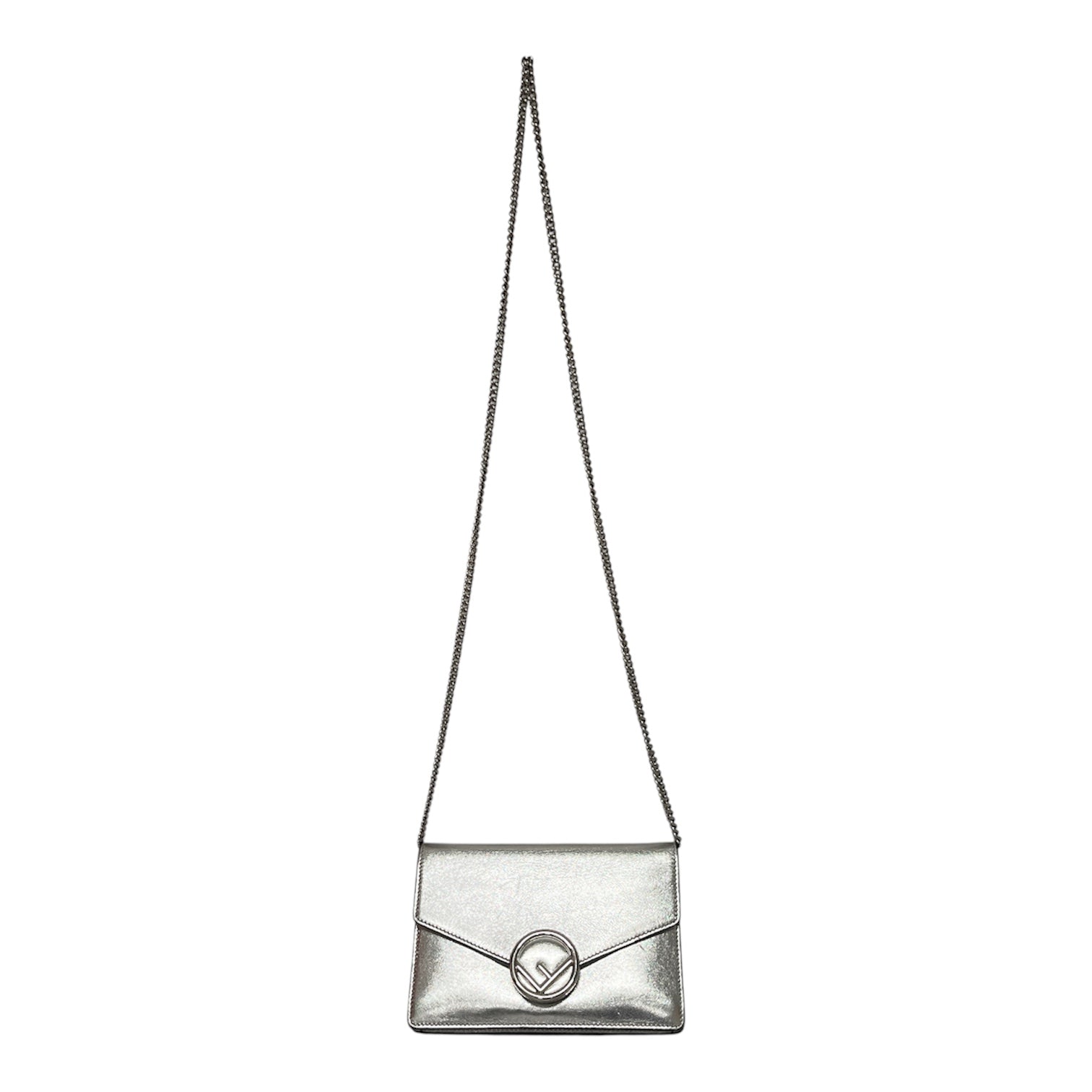 FENDI/Cross Body Bag/Leather/SLV/Wallet on Chain view 1