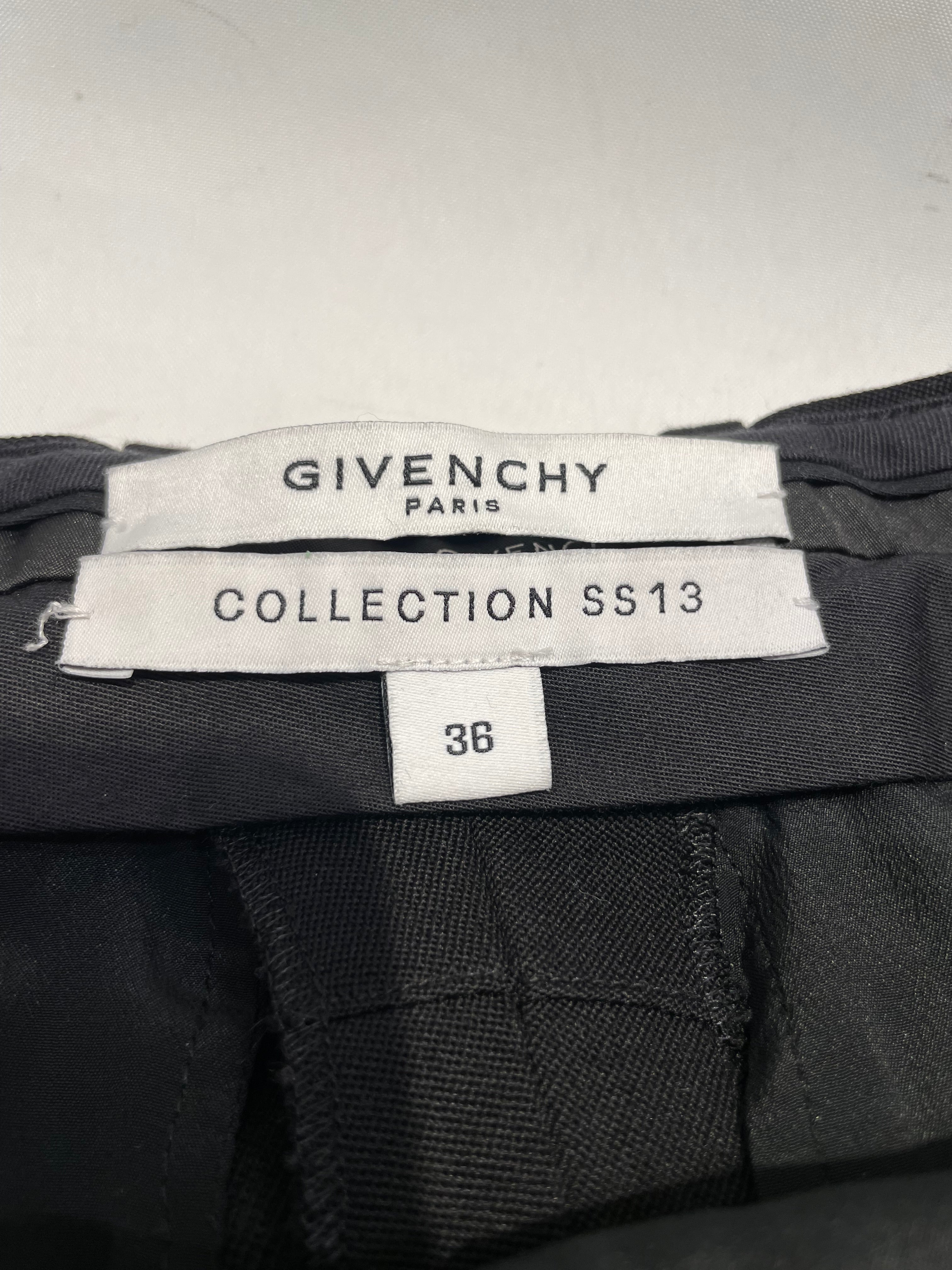GIVENCHY/Wide Leg Pants/36/Cotton/BLK/SKIRT OVER PANTS view 3
