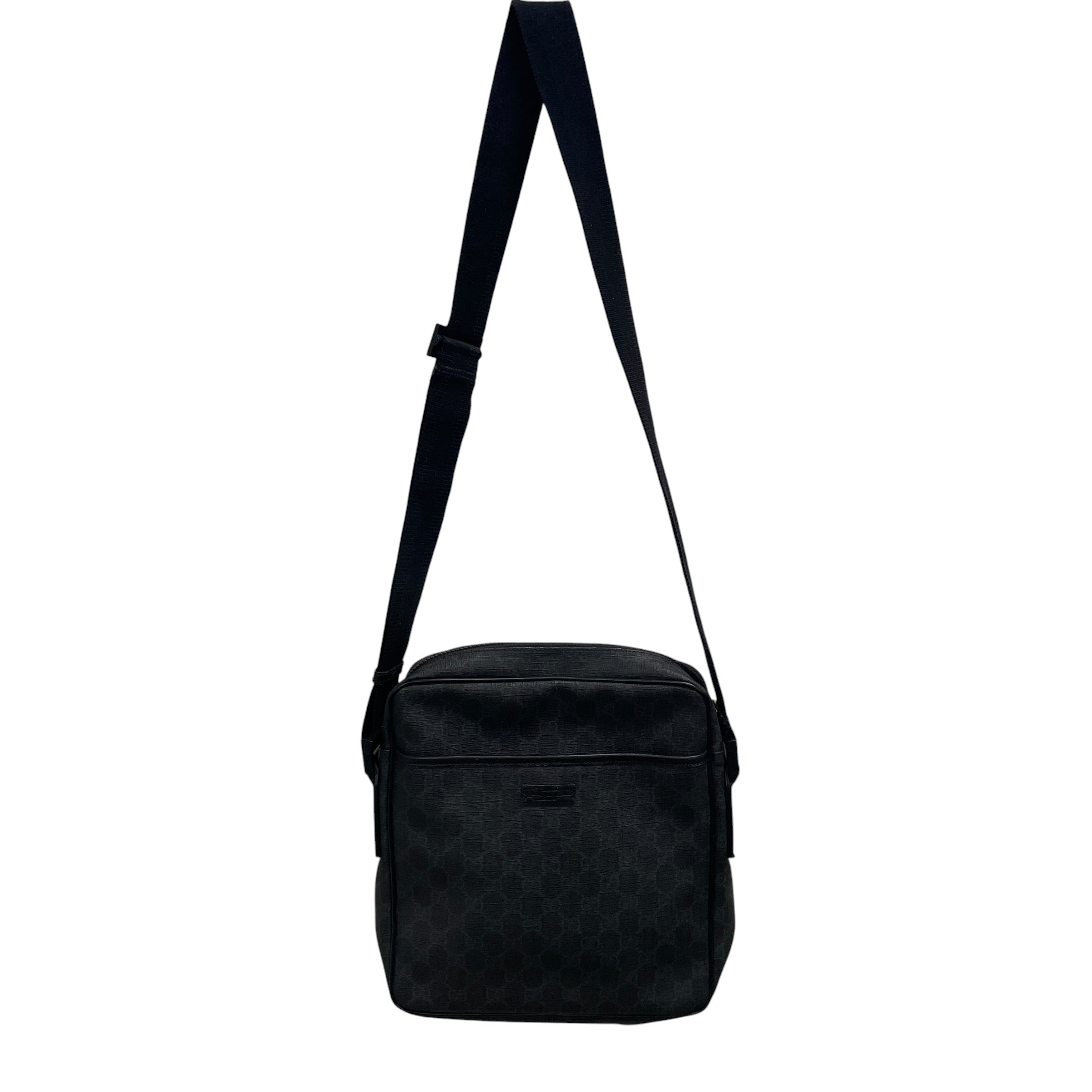 GUCCI/Cross Body Bag/Monogram/Leather/BLK/69YDK37 view 1