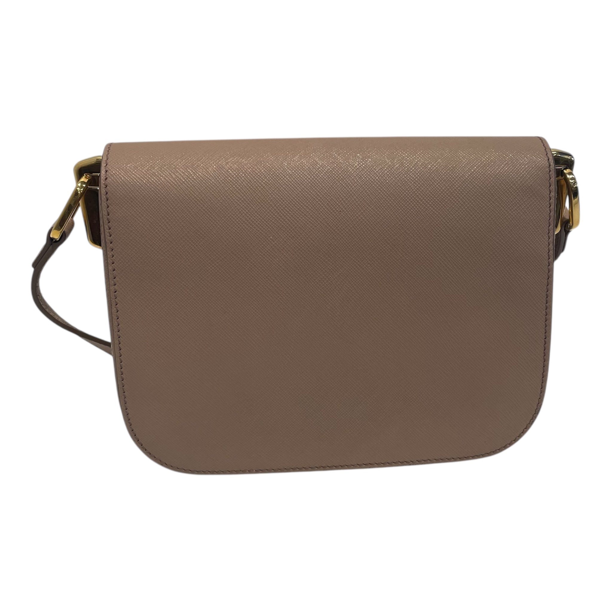 PRADA/Cross Body Bag/Leather/BEG/prada embleme saffiano view 3