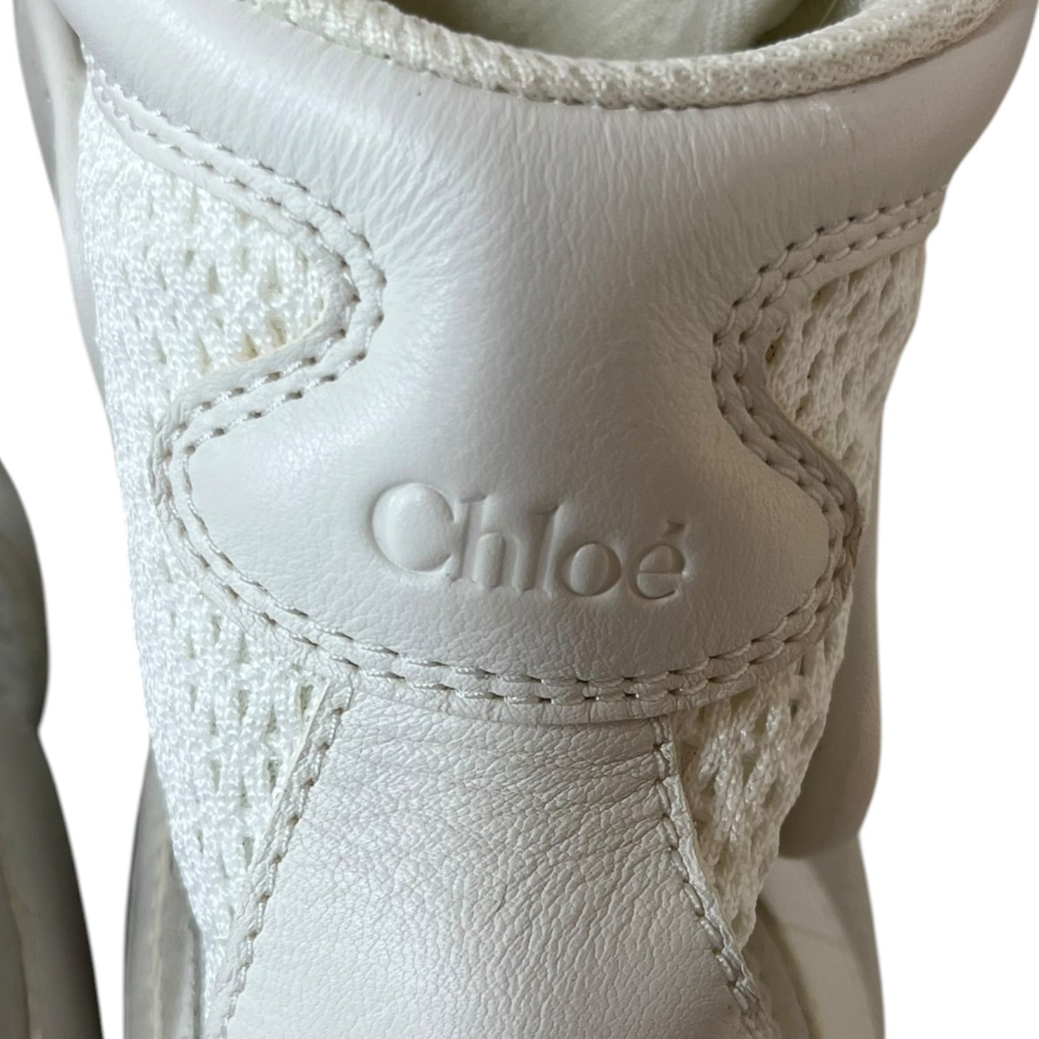Chloe/Hi-Sneakers/US 6/Cotton/WHT/BOXING SHOES view 5