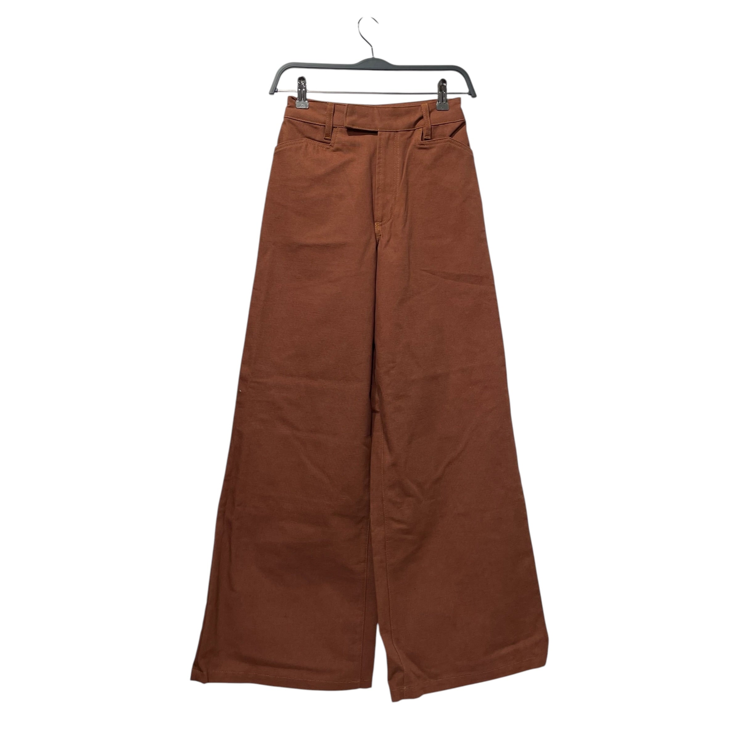 AMIRI/Wide Leg Pants/36/Cotton/BRW/DOUBLE STICH\ WAIST BUCKLE view 1
