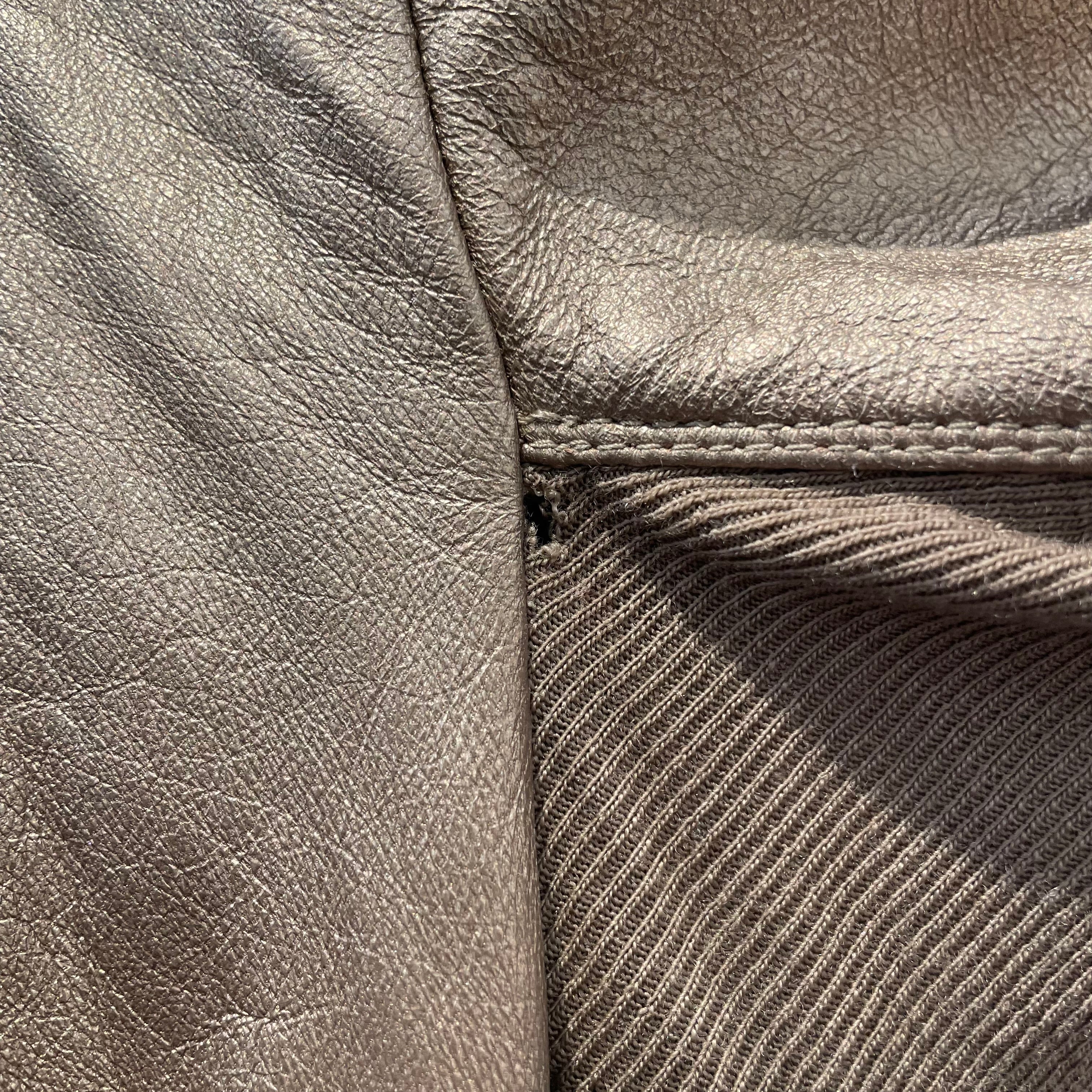 Rick Owens/Leather Jkt/40/Leather/BRW/olmar bronze pleated leather view 6