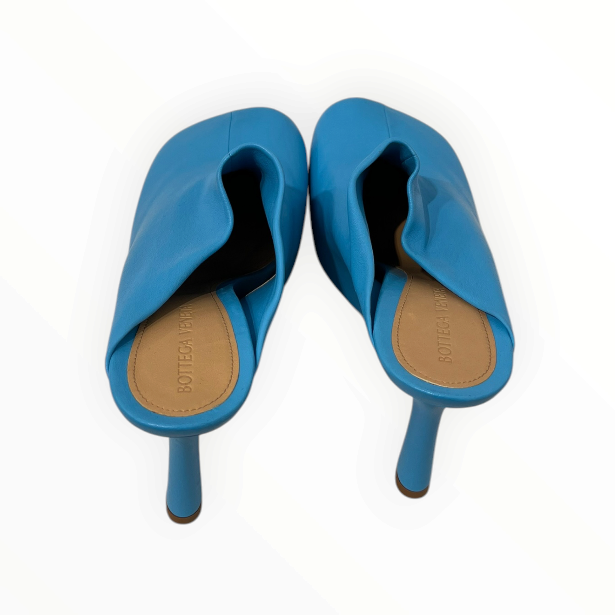 BOTTEGA VENETA/Heels/EU 37/Leather/BLU/SQUARE TOE HEELS view 4