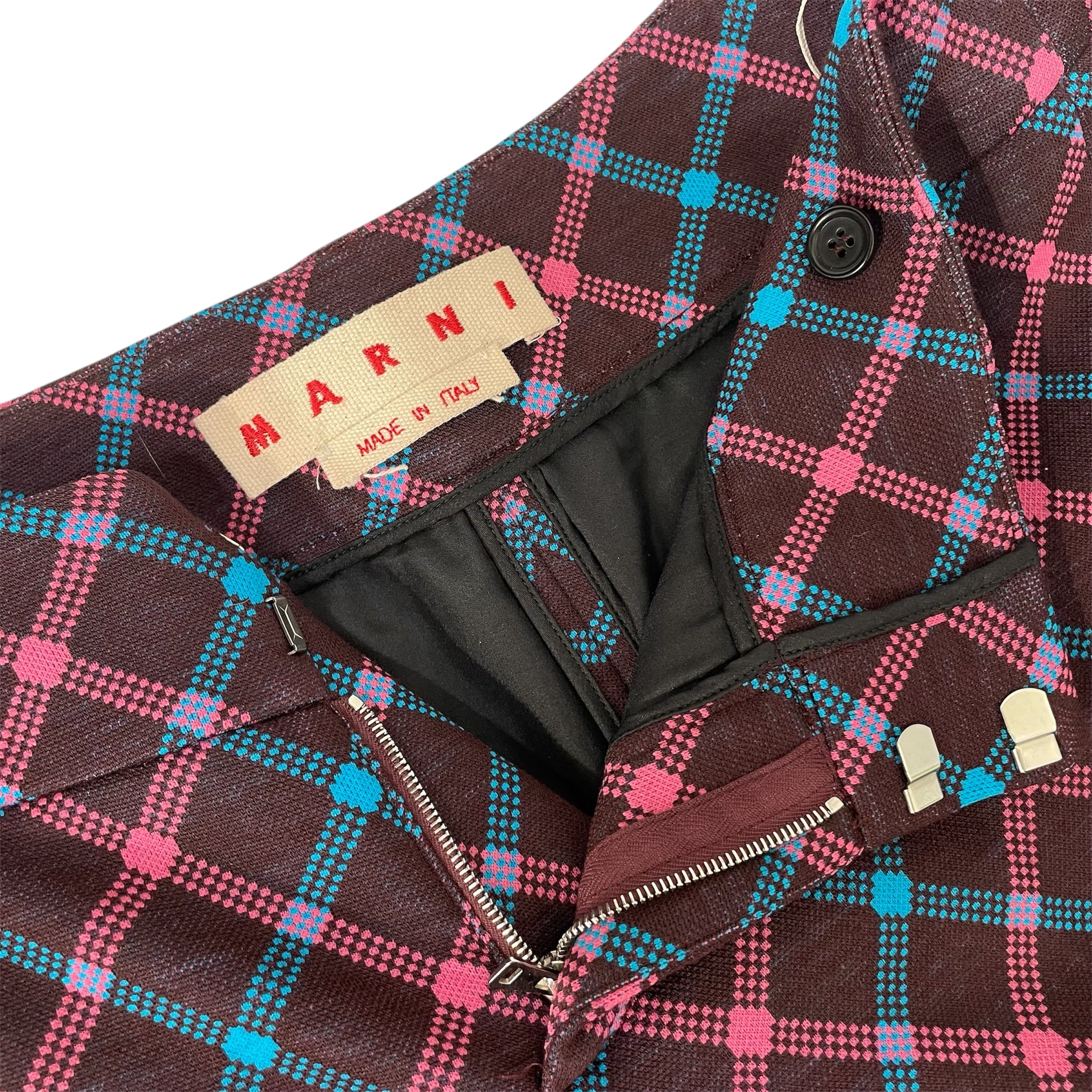 MARNI/Straight Pants/36/Cotton/PPL/PINK BLUE view 3