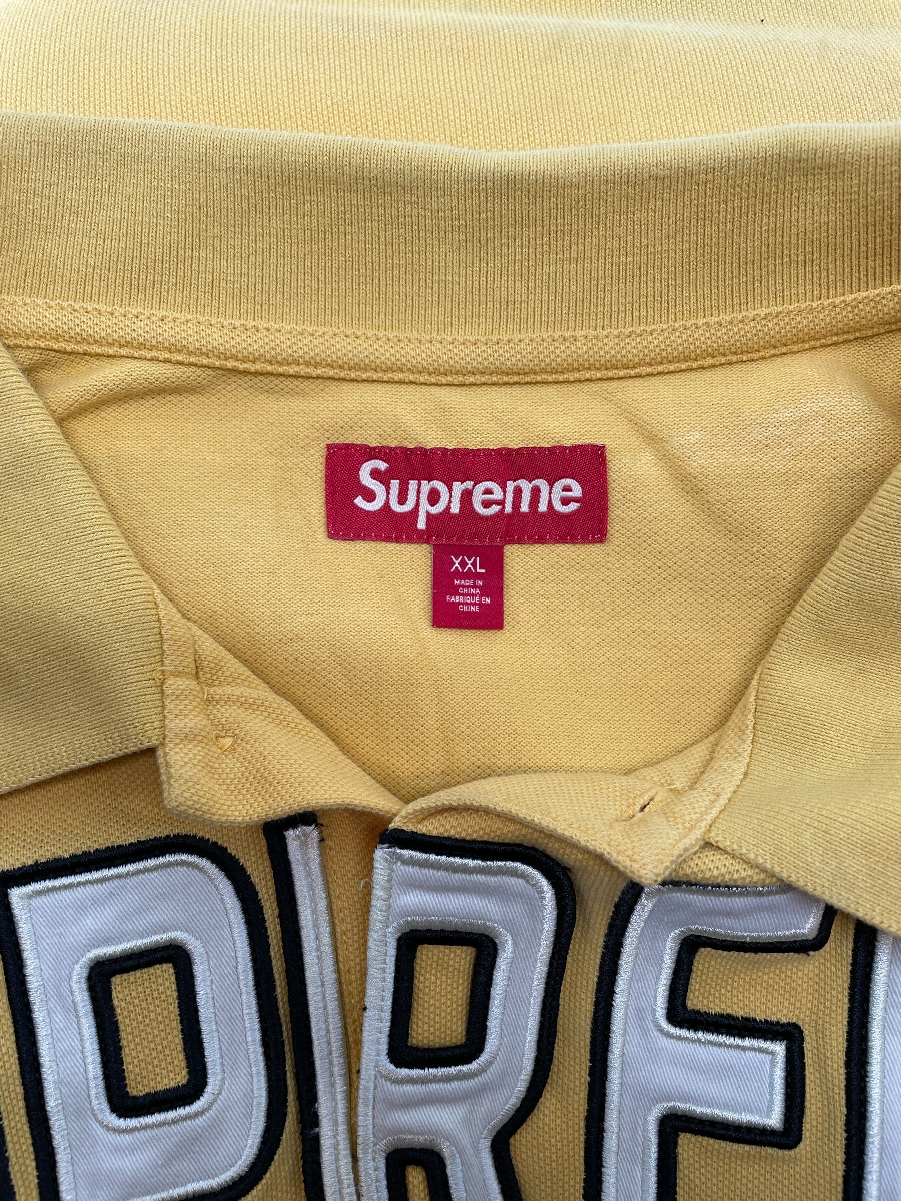 Supreme/Polo Shirt/XXL/Cotton/YEL/ITALIAN LOGO POLO view 3