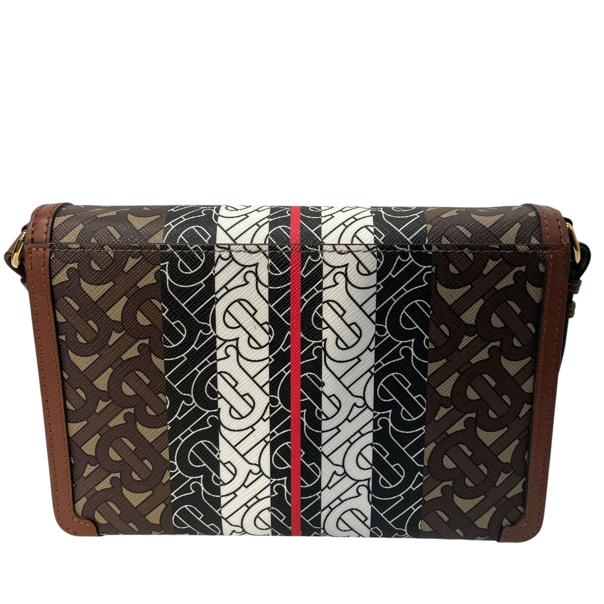 BURBERRY/Cross Body Bag/Monogram/Leather/BRW/TB race stripe accordian view 2