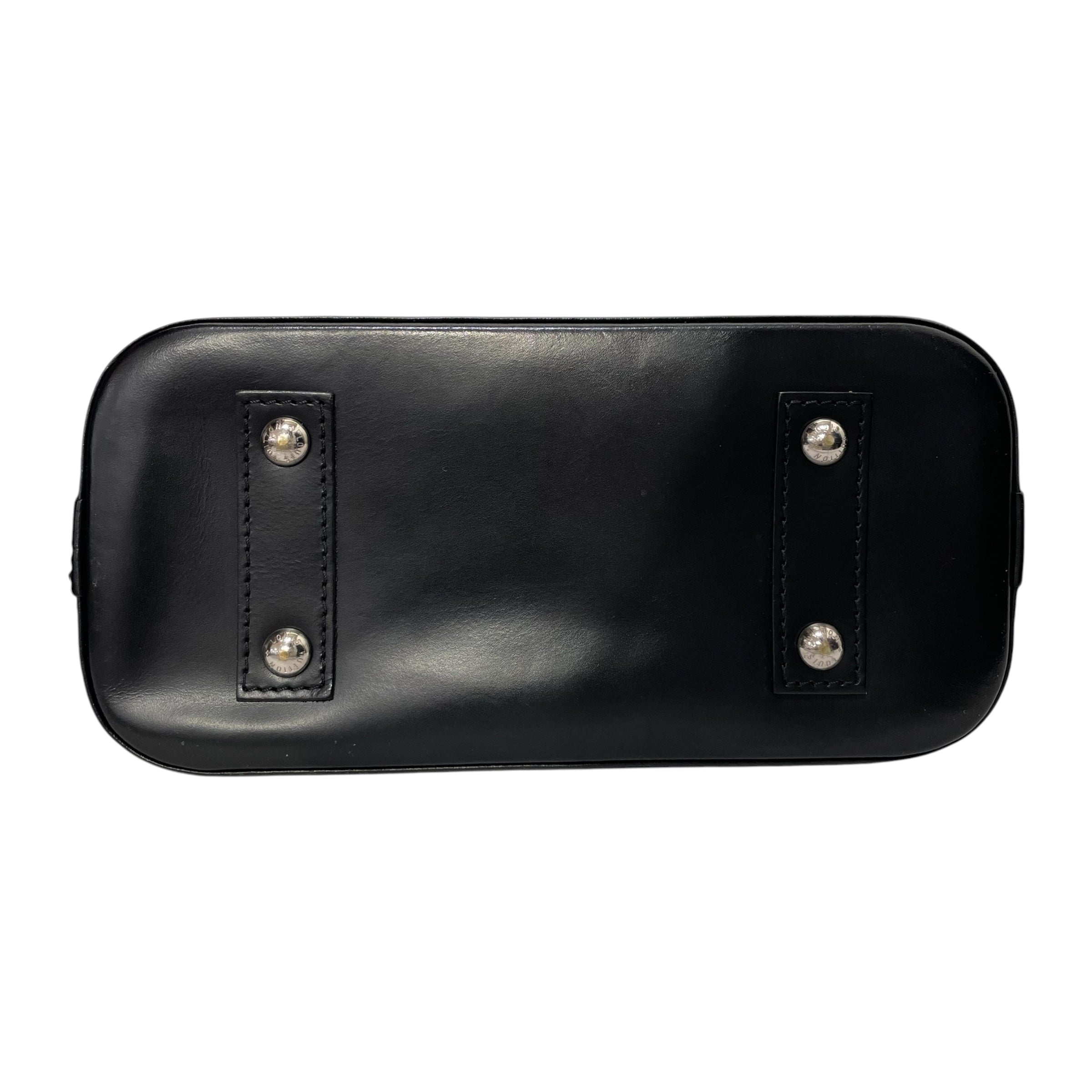 LOUIS VUITTON/Cross Body Bag/Stripe/Leather/BLK/Alma Epi view 4