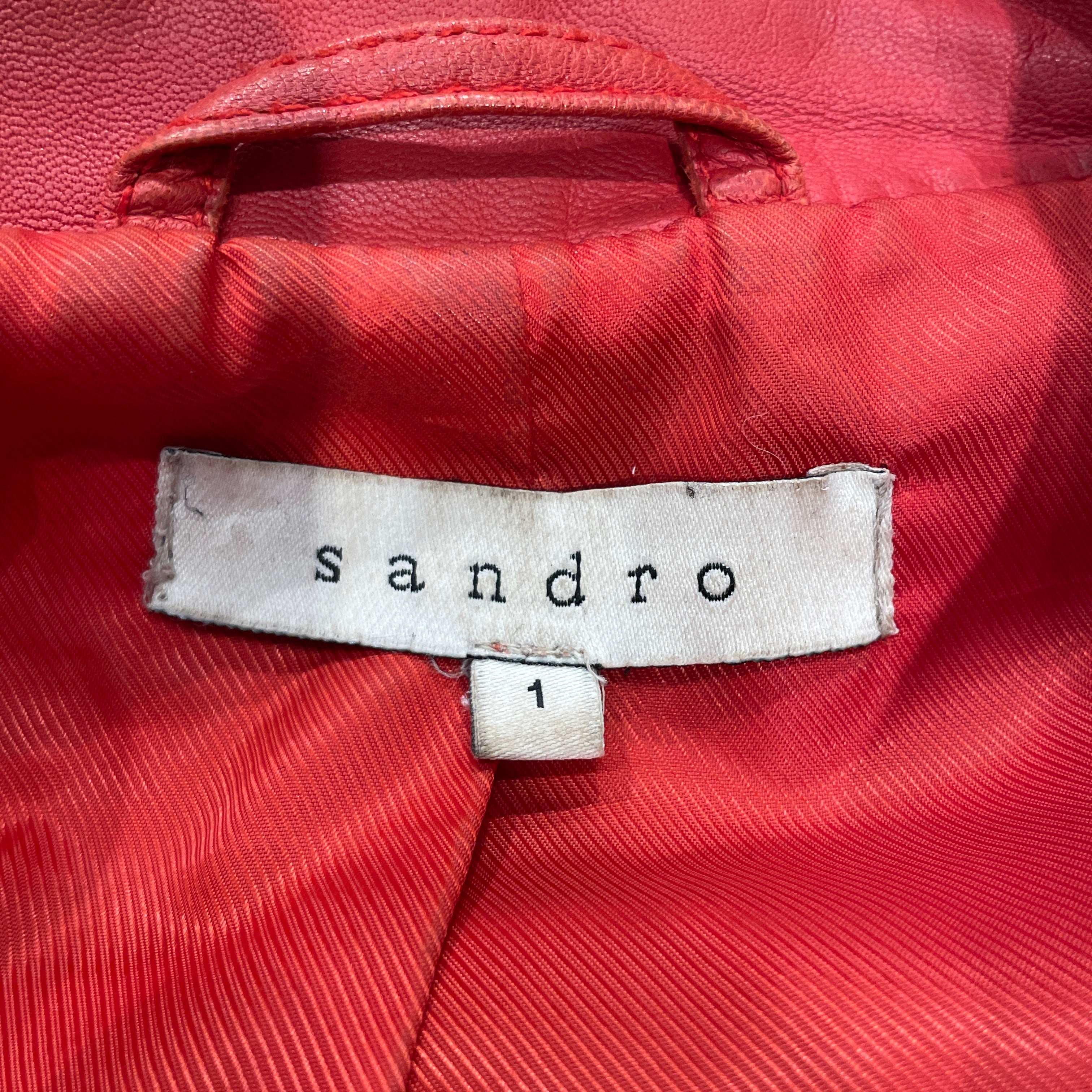 sandro/Leather Moto Jkt/1 view 3