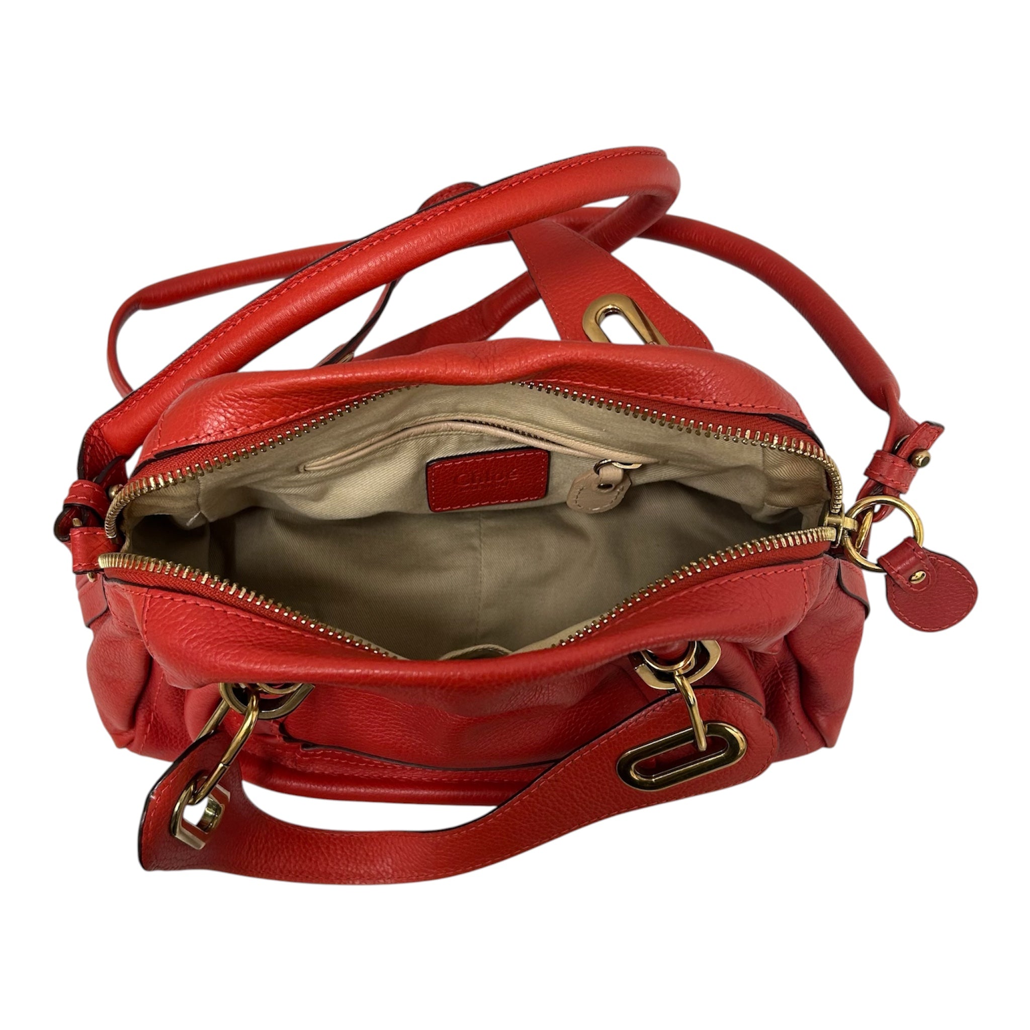 Chloe/Cross Body Bag/Leather/RED/PARATY view 4