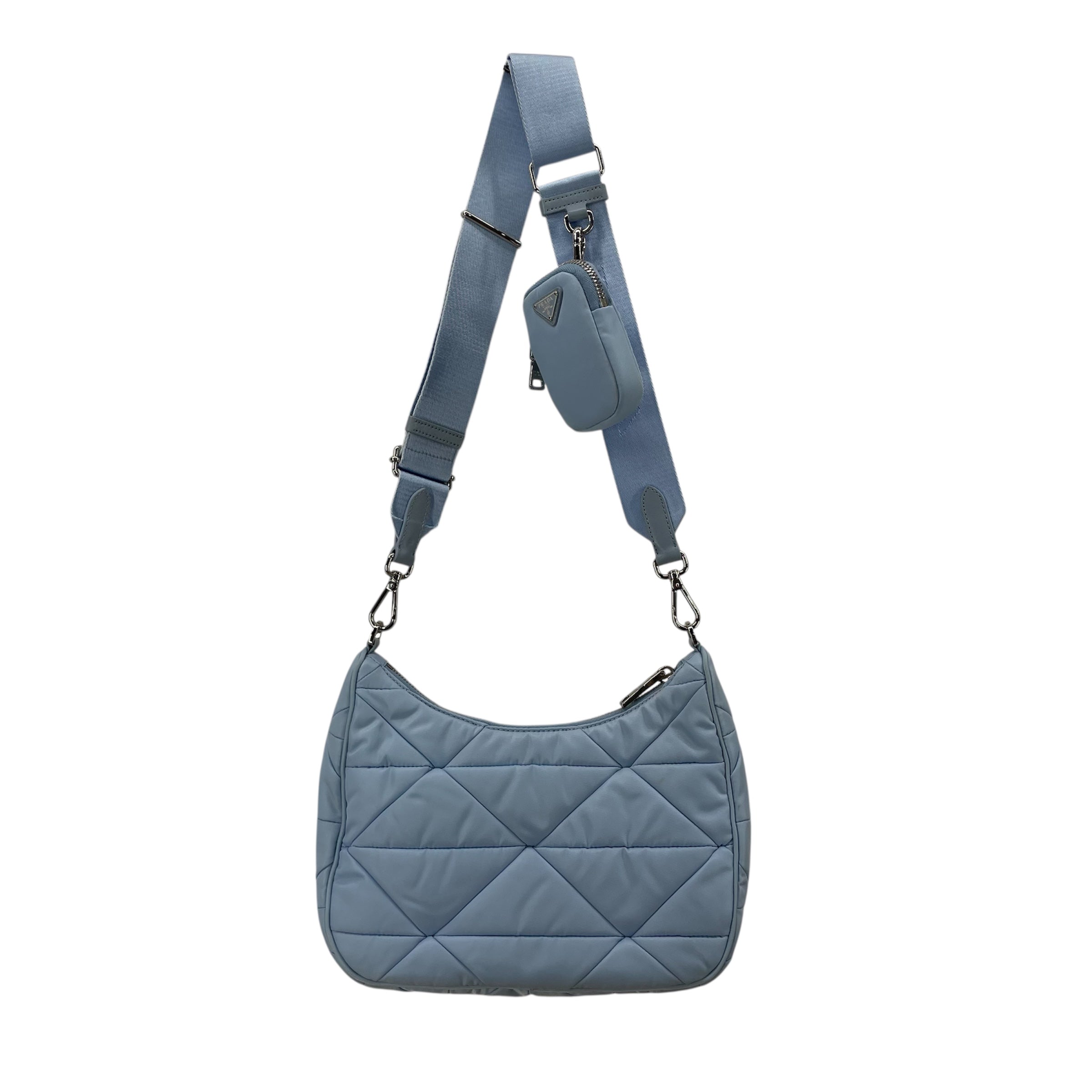 PRADA/Hand Bag/Nylon/BLU/QUILTED SHOULDER BAG view 2