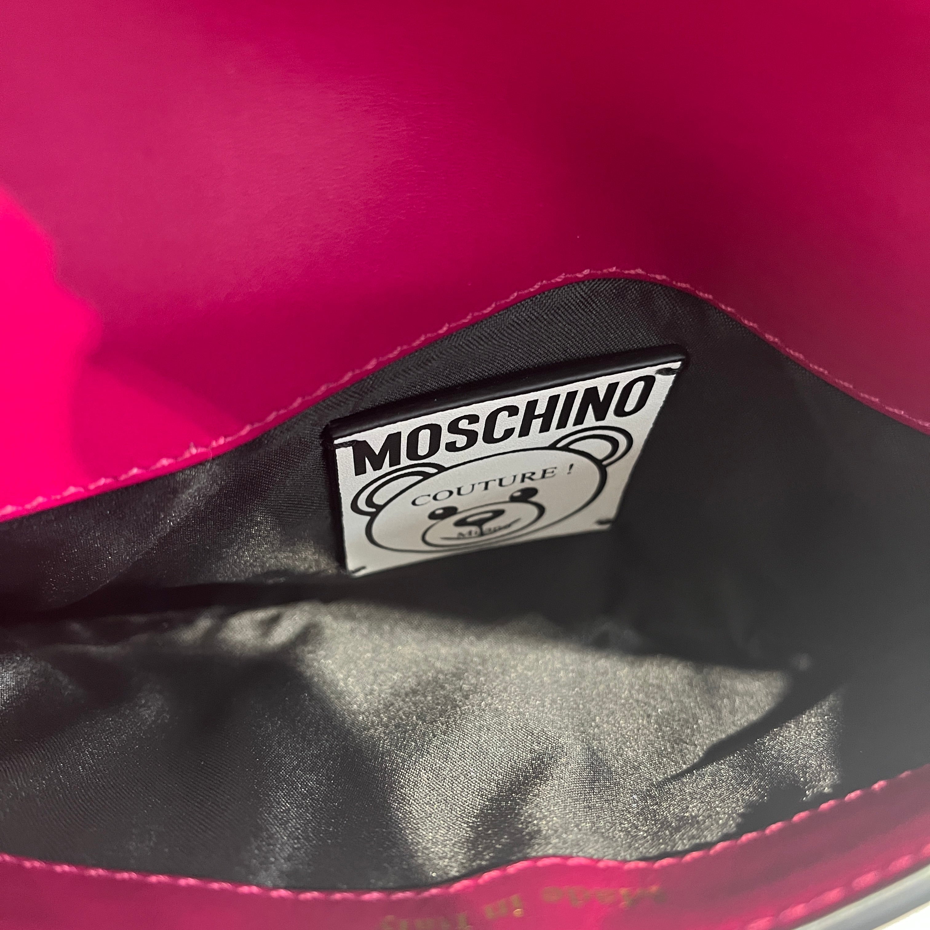 MOSCHINO/Clutch Bag/Leather/PPL/teddy bear clasp view 4