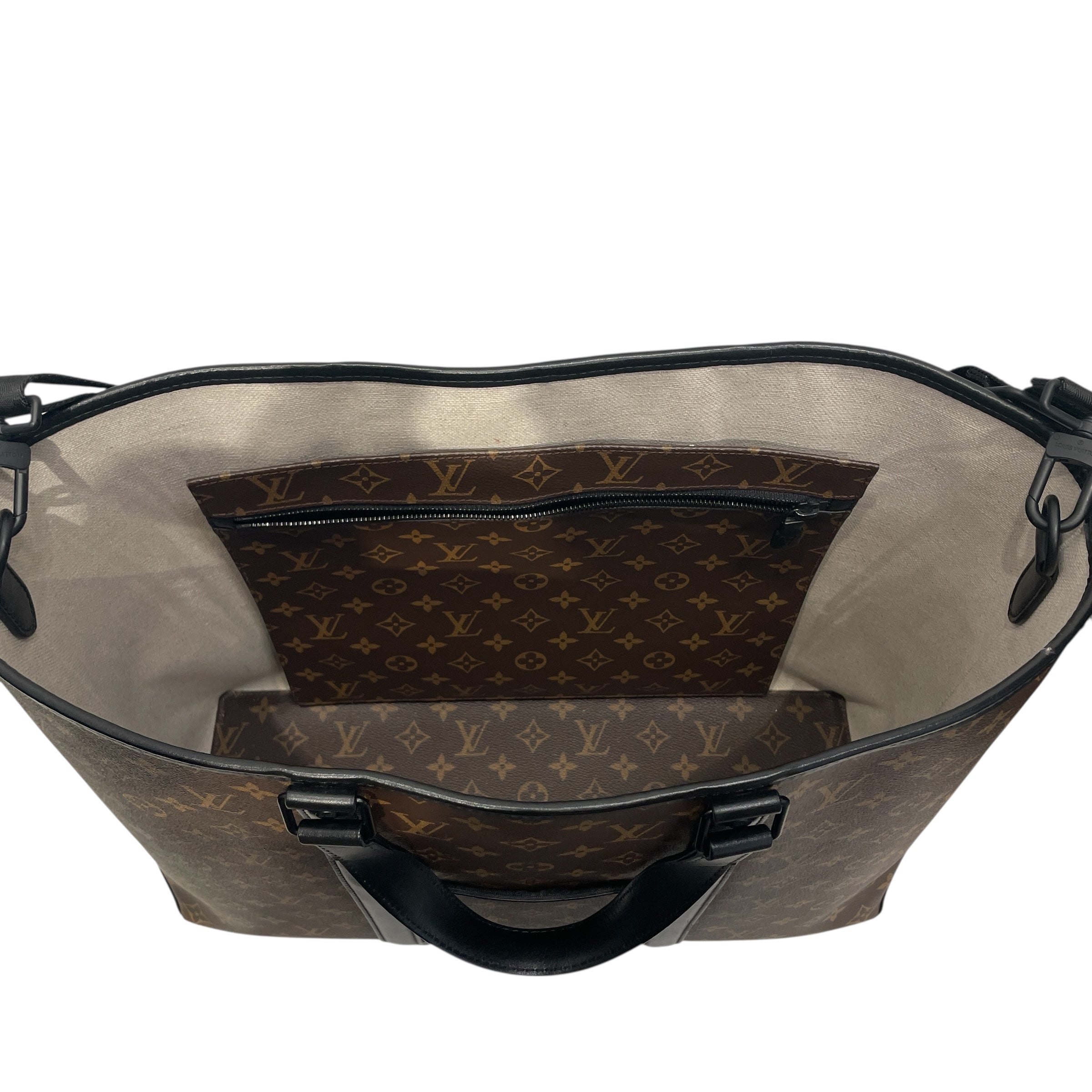 LOUIS VUITTON/Cross Body Bag/Monogram/Leather/BRW/MACASSAR WEEKEND BAG view 3