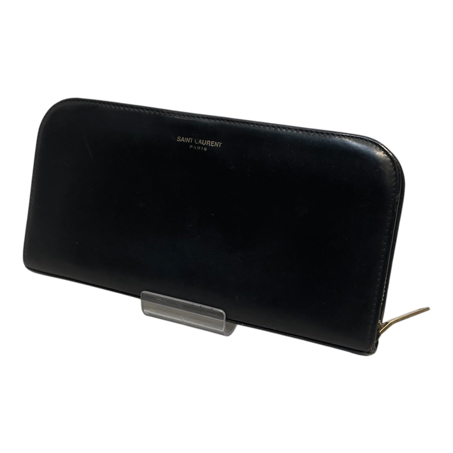 SAINT LAURENT/Long Wallet/Leather/BLK/L's/ZIP AROUND CLUTCH view 1
