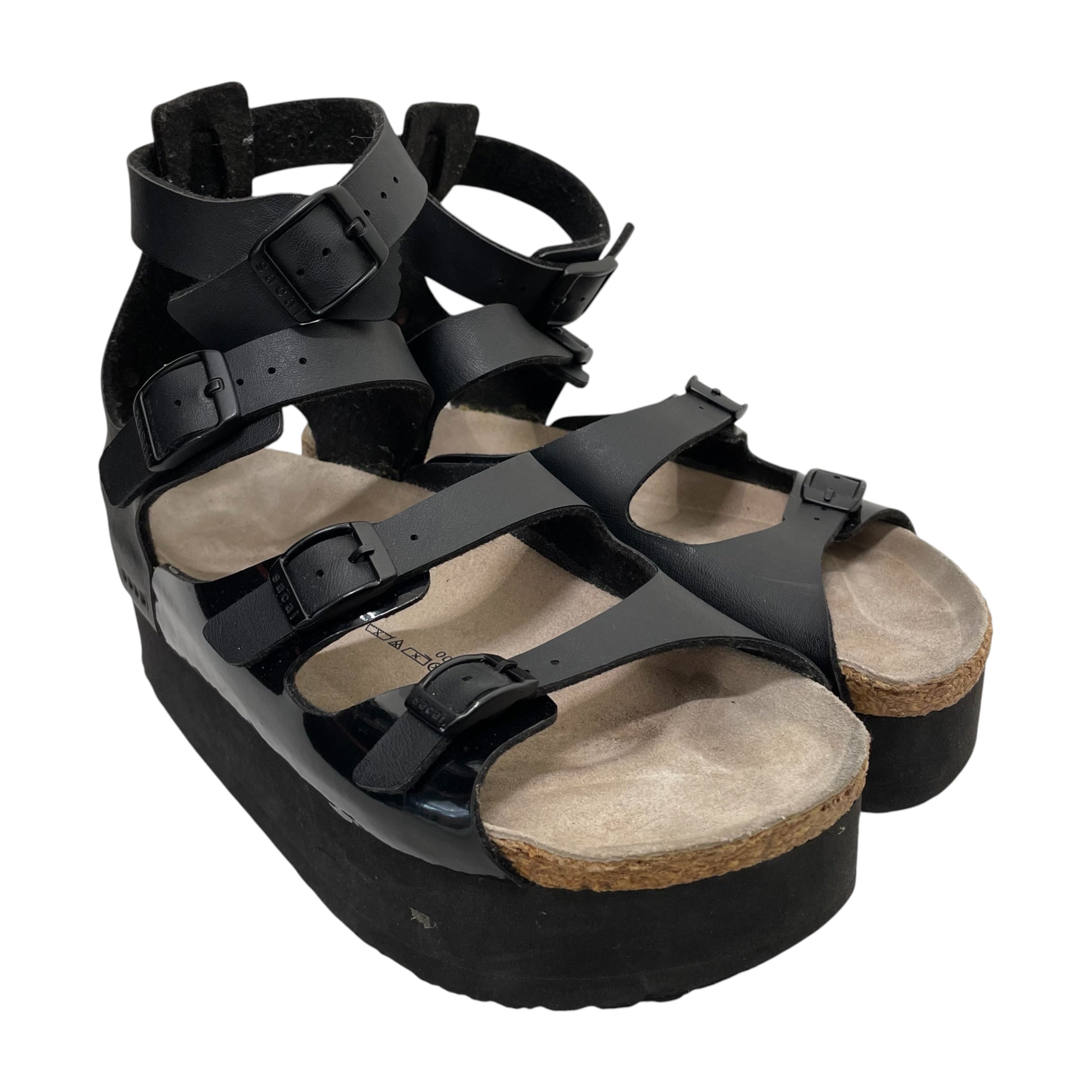 Sacai/Sandals/EU 39/BLK/Ankle Strap/ view 1