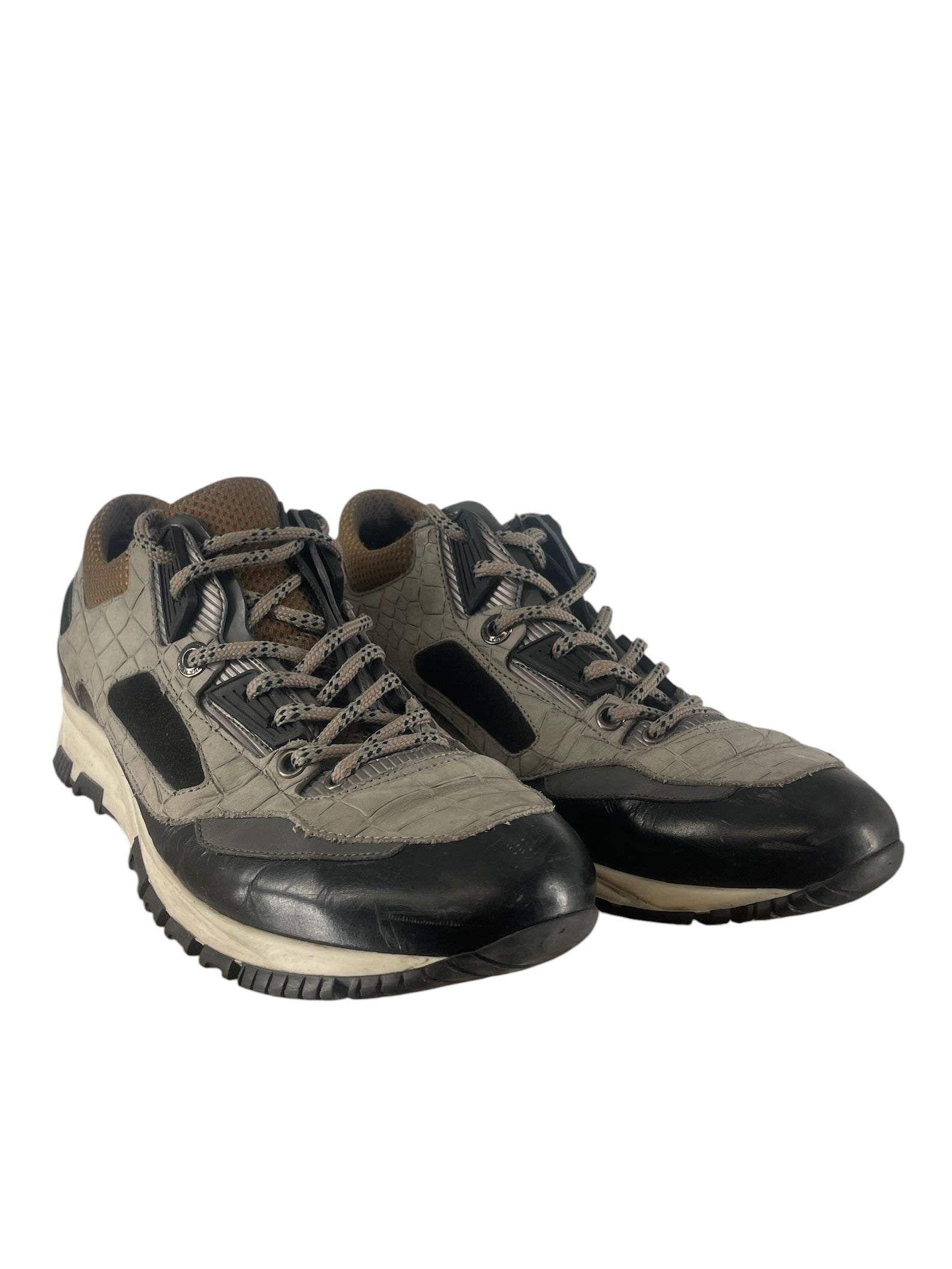 LANVIN/Sneaker/US 6/Animal Pattern/Leather/GRY/LOW-TOP CROC TRAINER view 1
