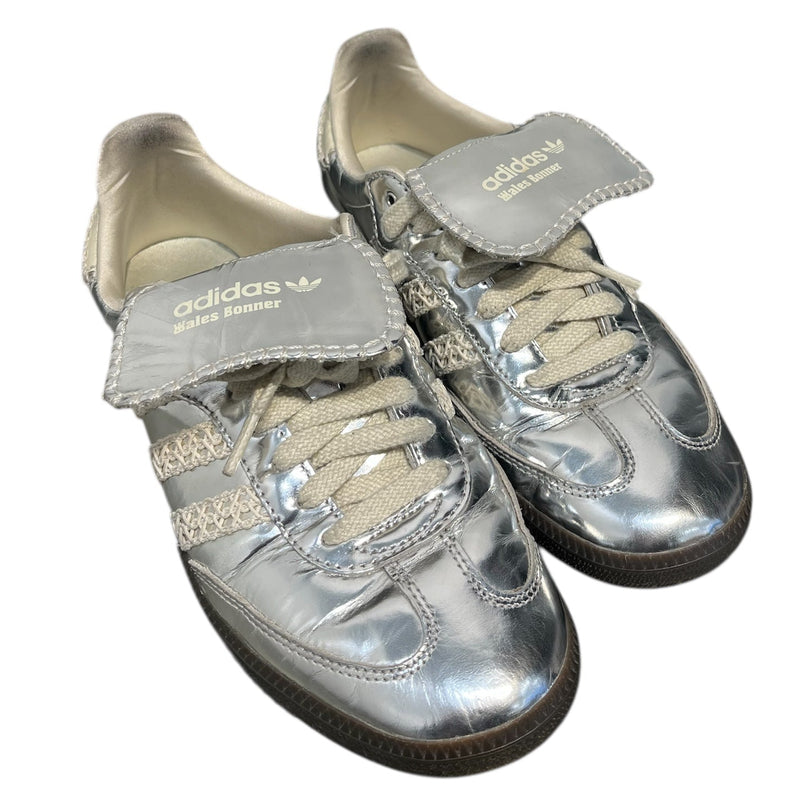 adidas/WALES BONNER/Low-Sneakers/US 8/Faux Leather/SLV/SIL SAMBAS