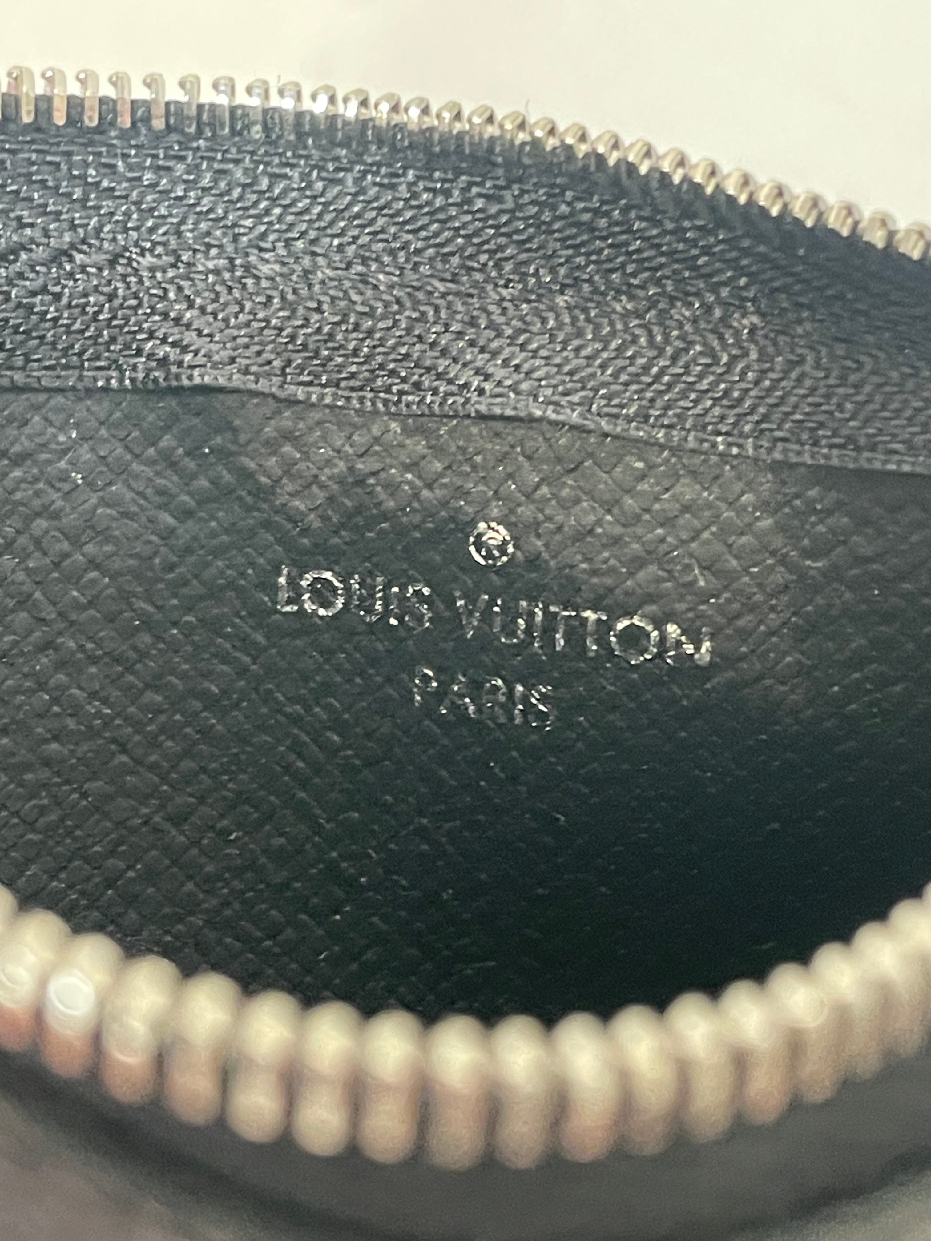 LOUIS VUITTON/Coin Wallet/All Over Print/Leather/BLK/M's/clip key pouch damier ebene view 5