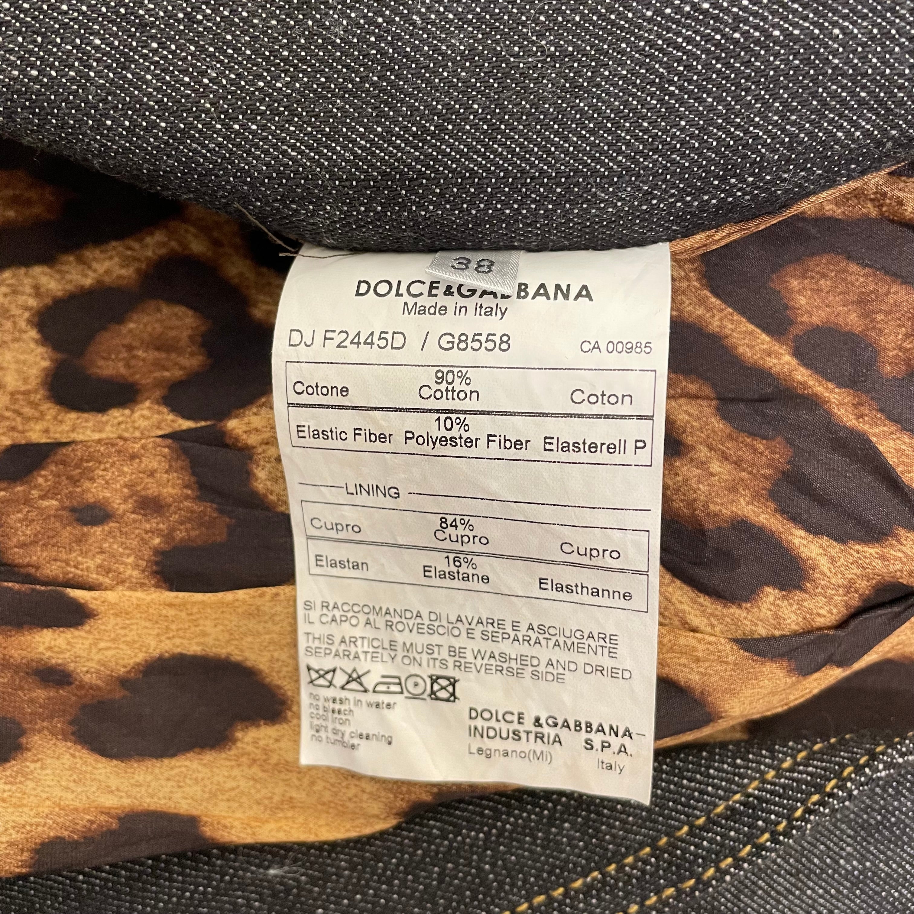 DOLCE&GABBANA/Denim Jkt/38/Denim/NVY/leopard print lining 2007 view 4