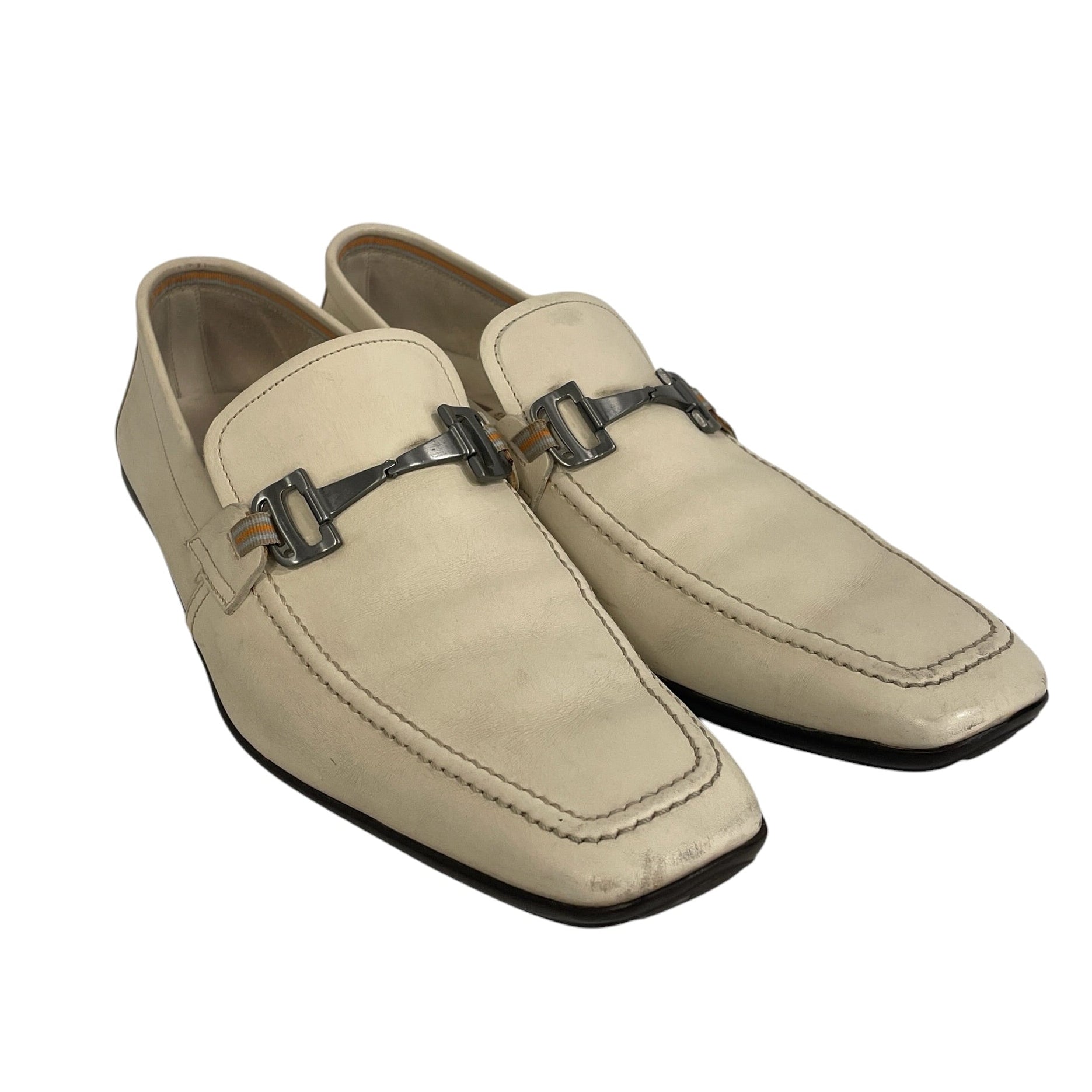 Salvatore Ferragamo/Loafers/US 10.5/Leather/CRM/DEER LEATHER view 1