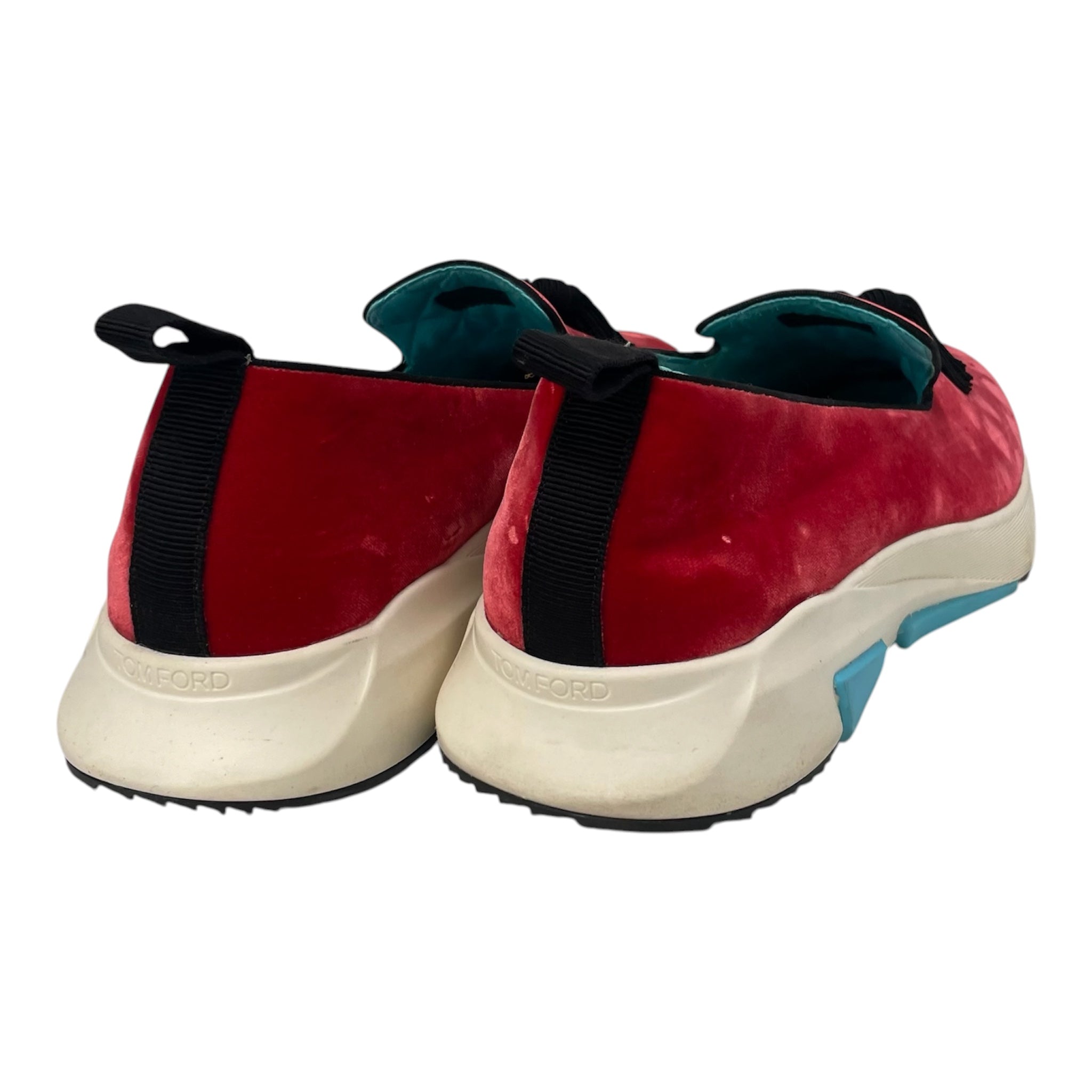 TOM FORD/Low-Sneakers/US 11/Velour/RED/TASSEL VELOUR SLIP ON view 2