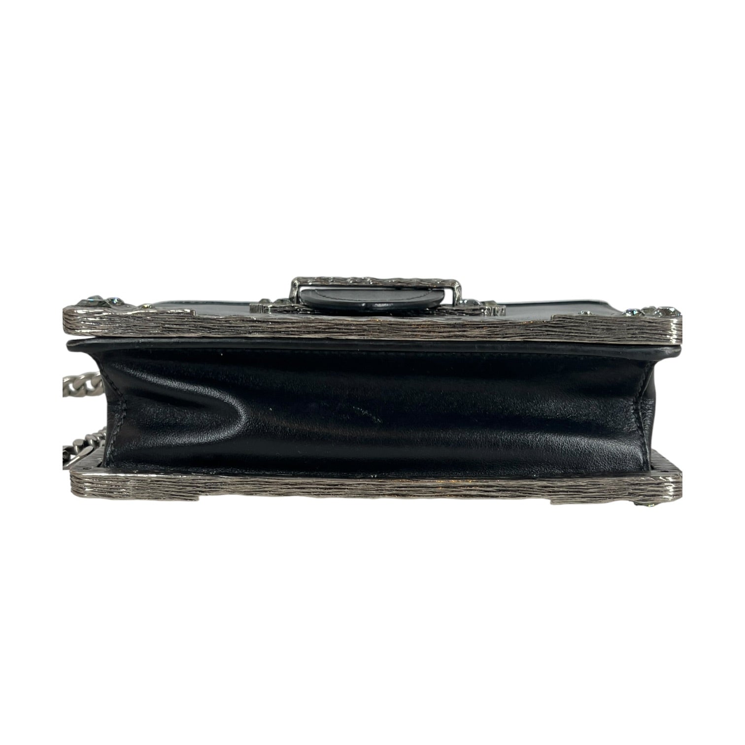 PRADA/Bag/Leather/BLK/CRYSTAL CITY CALF CAHIER BAG view 5