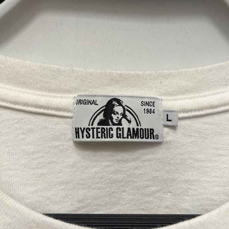 HYSTERIC GLAMOUR/T-Shirt/L/White/Cotton/02192CT10/02192CT10