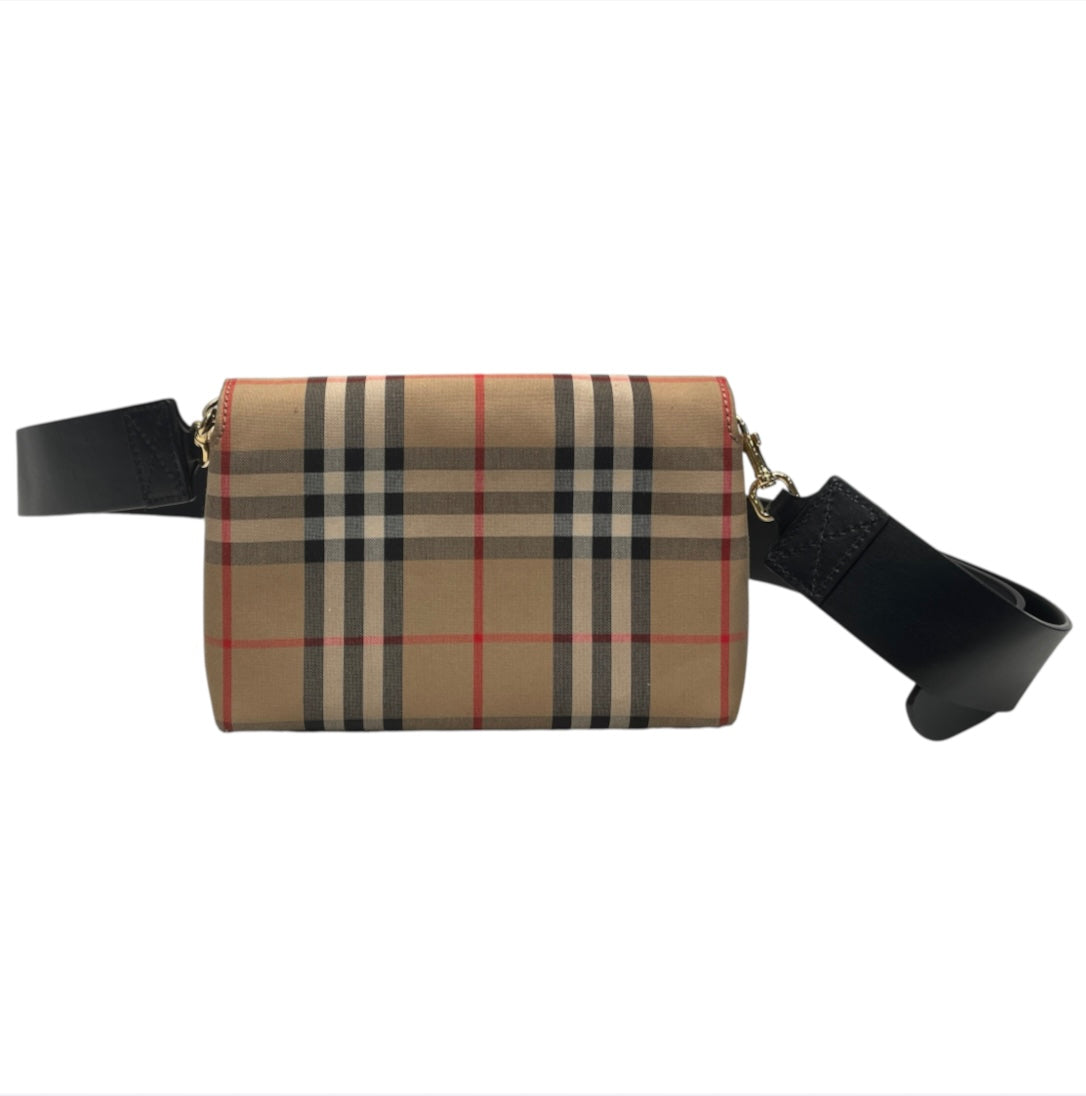 BURBERRY/Cross Body Bag/Plaid/Cotton/BEG/HACKBERRY view 2