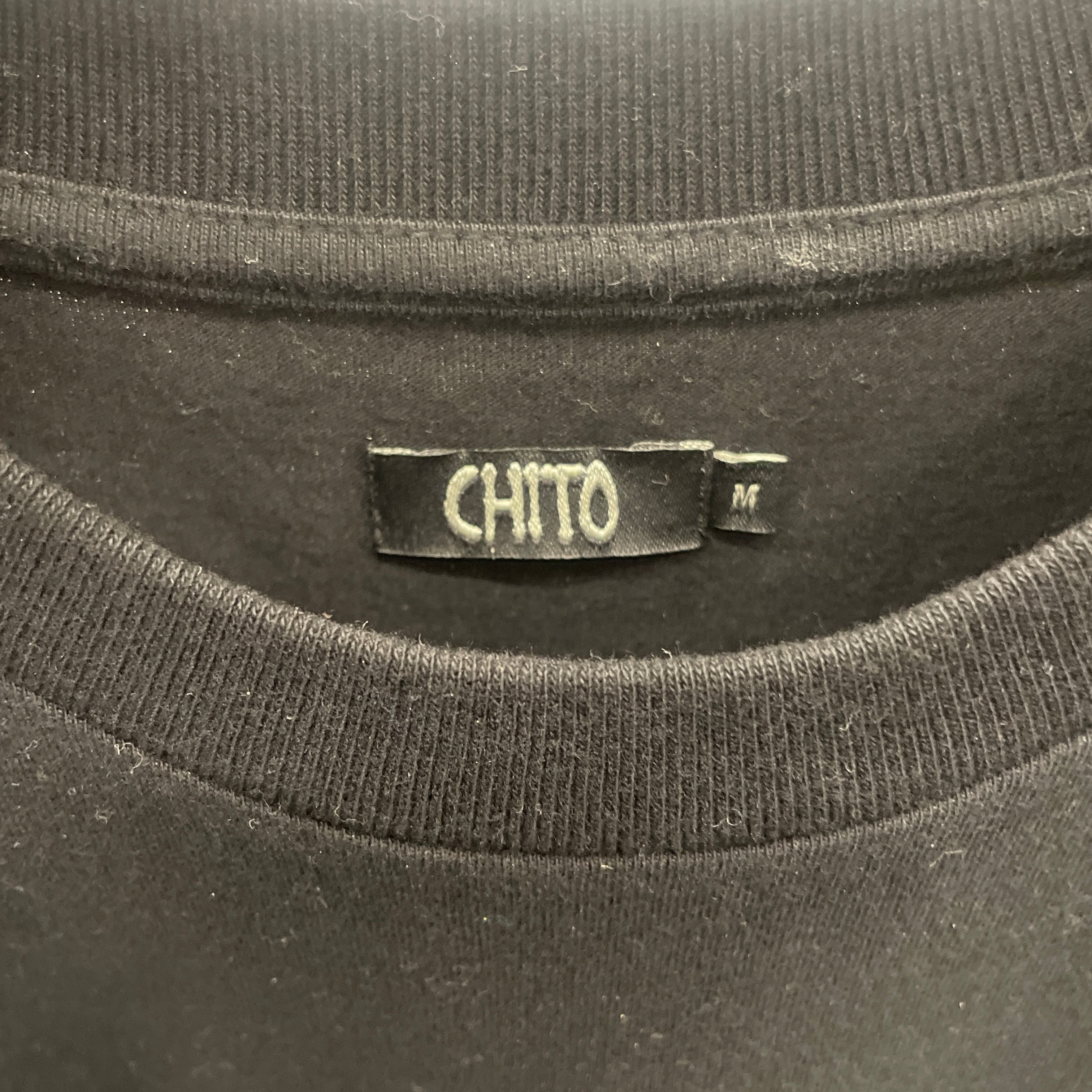 CHITO/T-Shirt/M/Cotton/BLK/RED RHINESTONE BACKHIT view 4