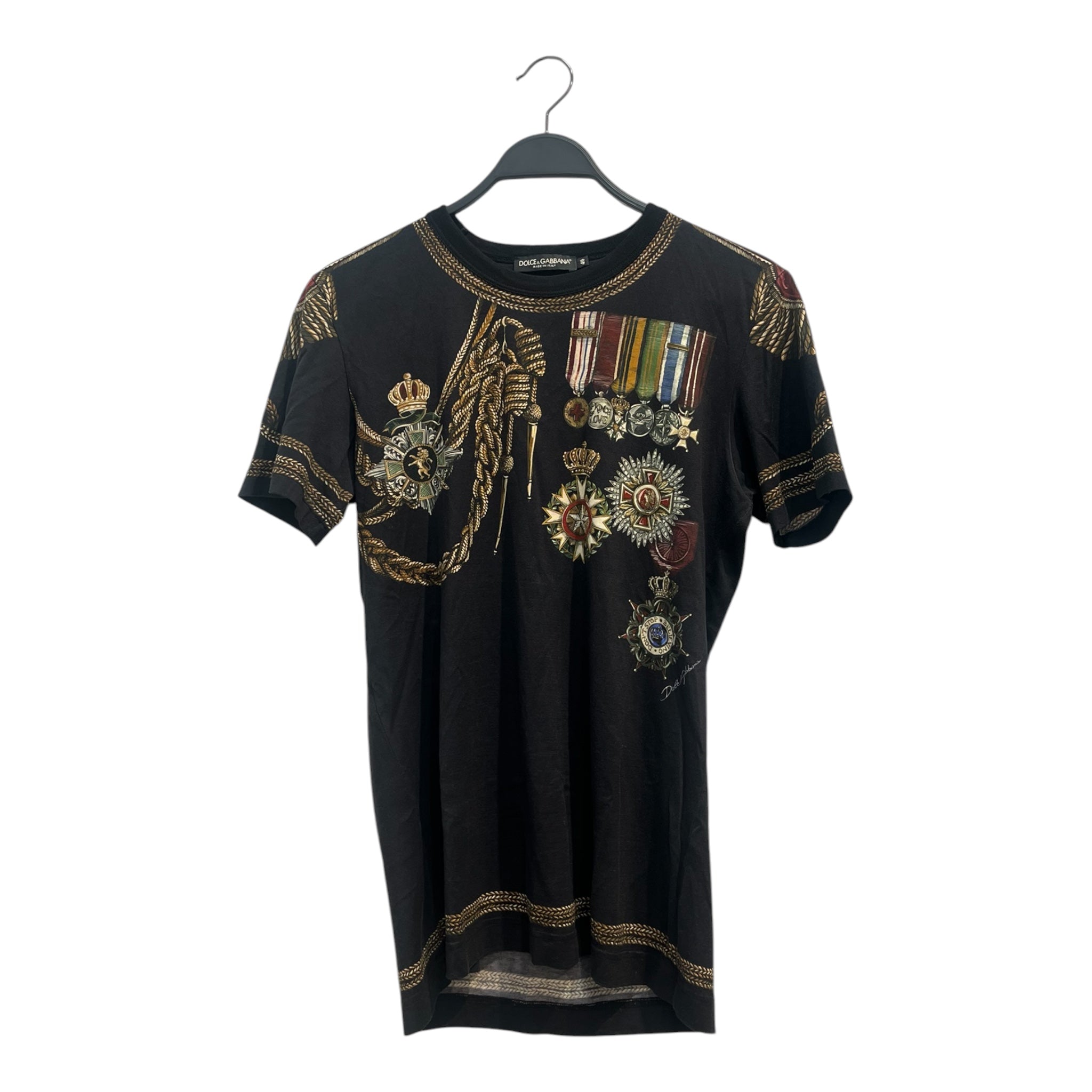 DOLCE&GABBANA/T-Shirt/46/BLK/military medal shirt view 1