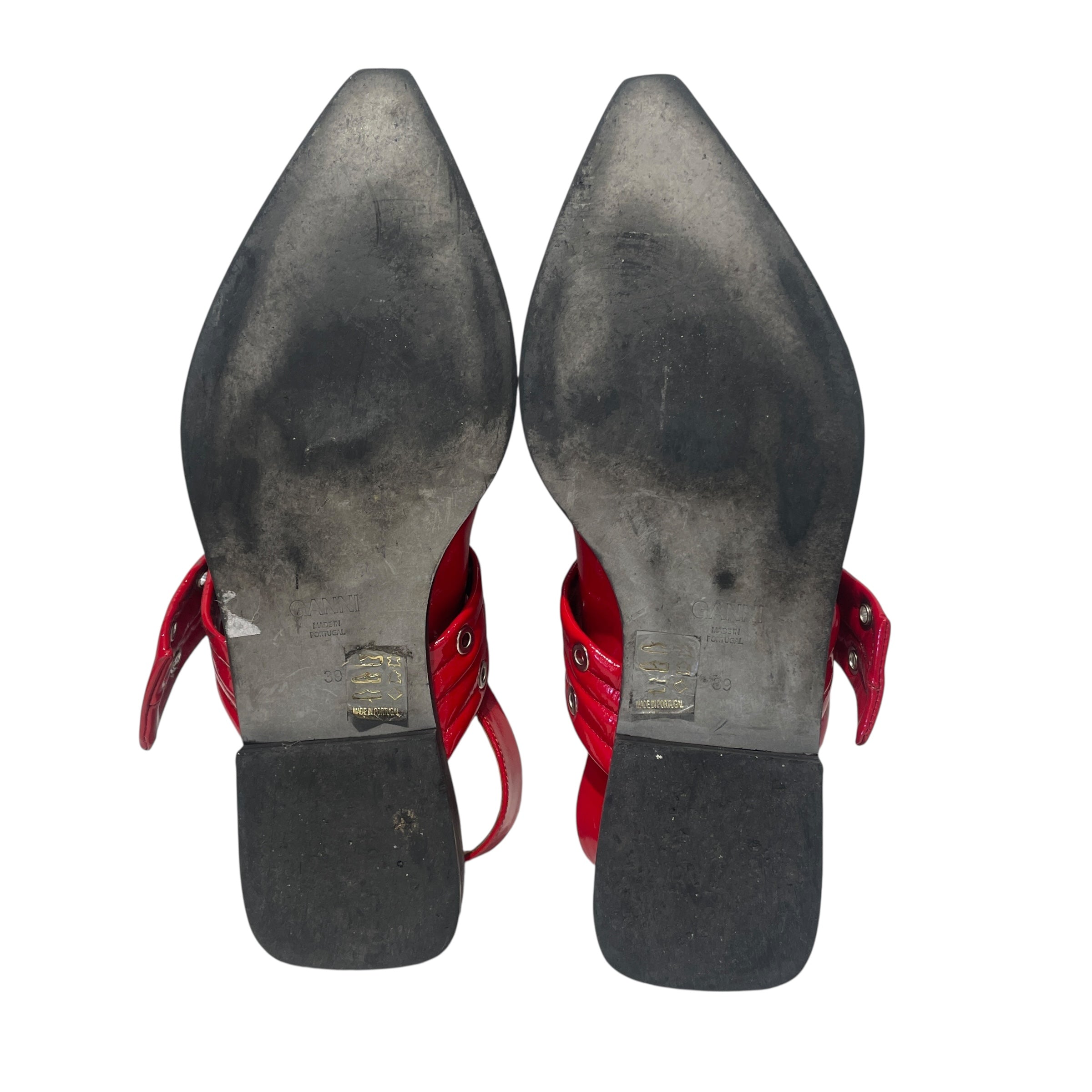 GANNI/Flat Shoes/EU 39/Leather/RED/BALLERINA MULES view 5